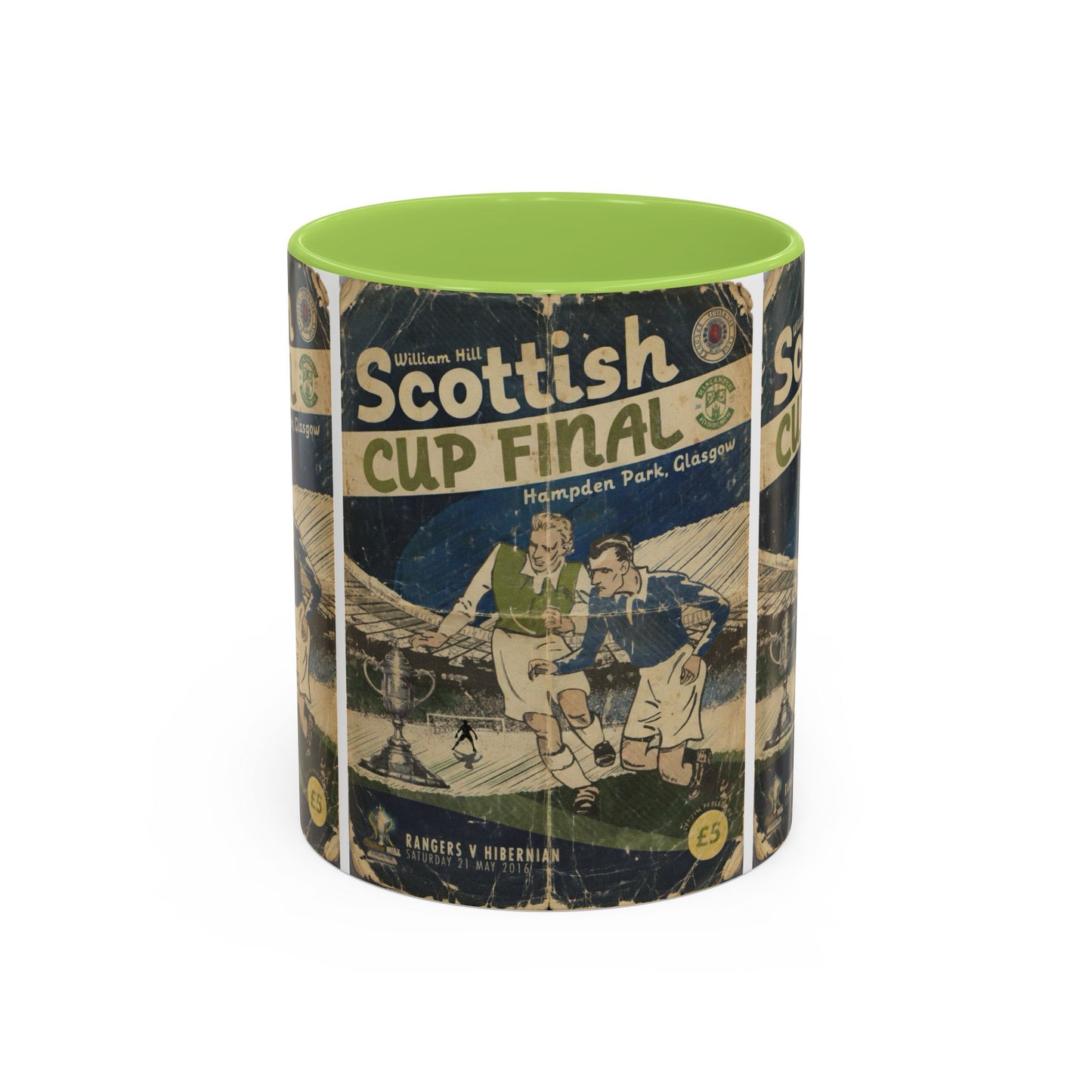 2016 Scottish Challenge Cup Final Hibernian Rangers Programme Poster Accent Coffee Mug (11, 15oz)