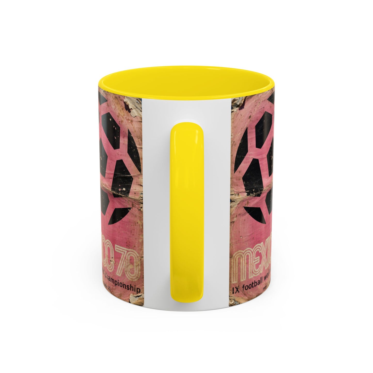 Mexico 70 World Cup Poster Pink Coffee Mug (11, 15oz)