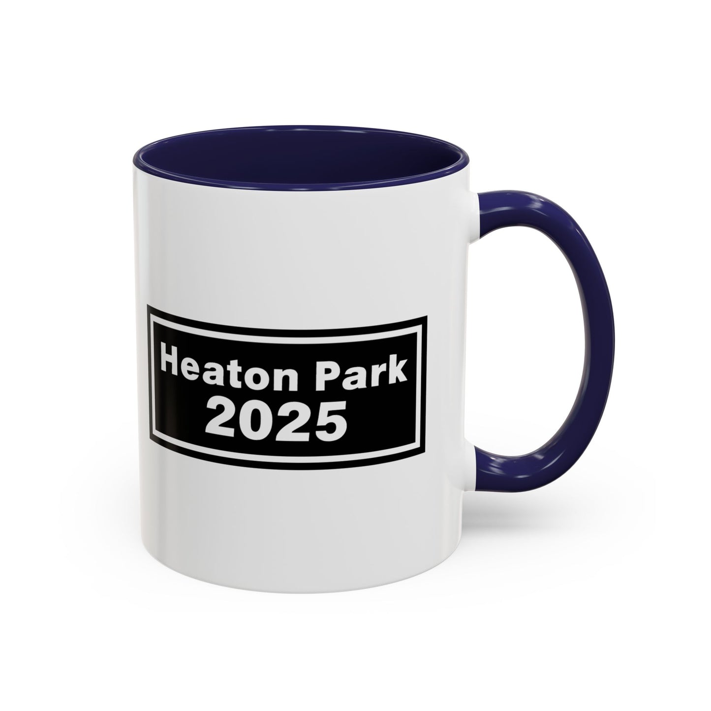 Heaton Park Celebration Mug - Black Accent Coffee Cup, Customizable Gifts, 2025 Graduation, Family Reunion, Unique Collectible