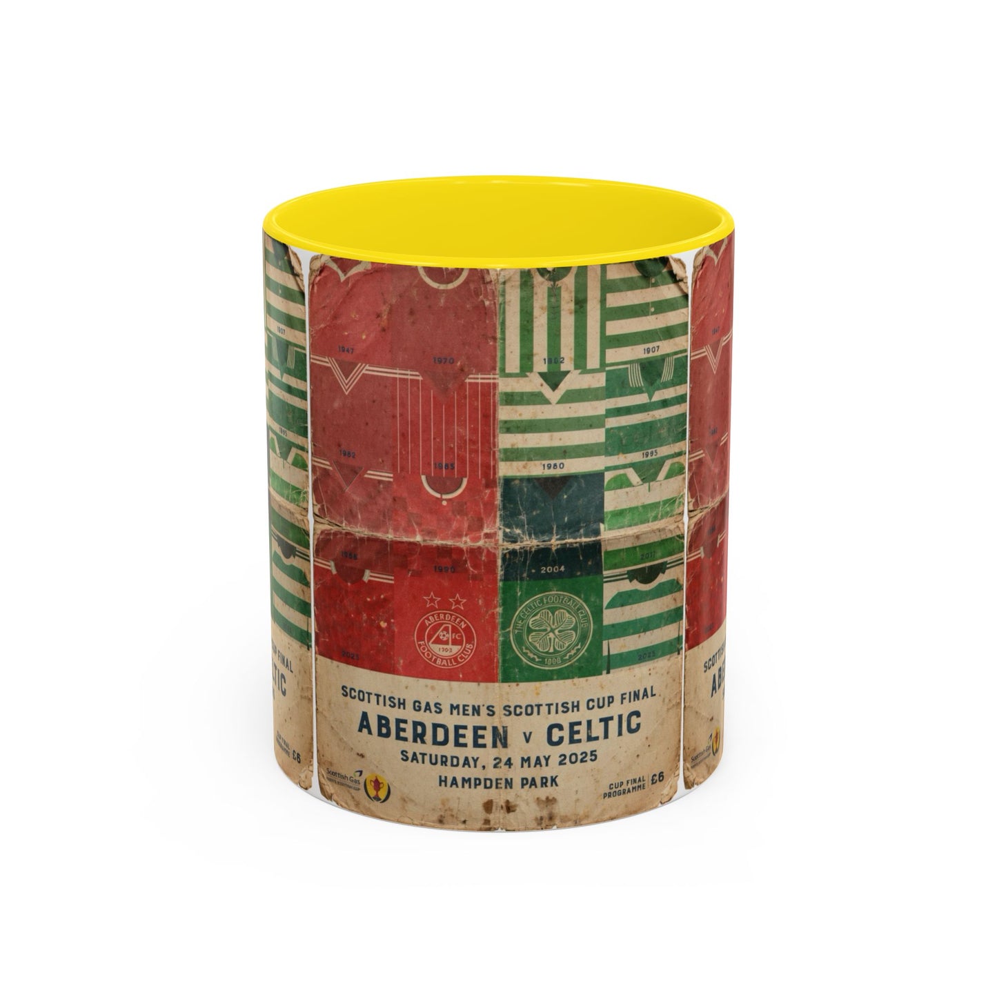2025 Scottish Challenge Cup Aberdeen Celtic Programme Poster Accent Coffee Mug (11, 15oz)