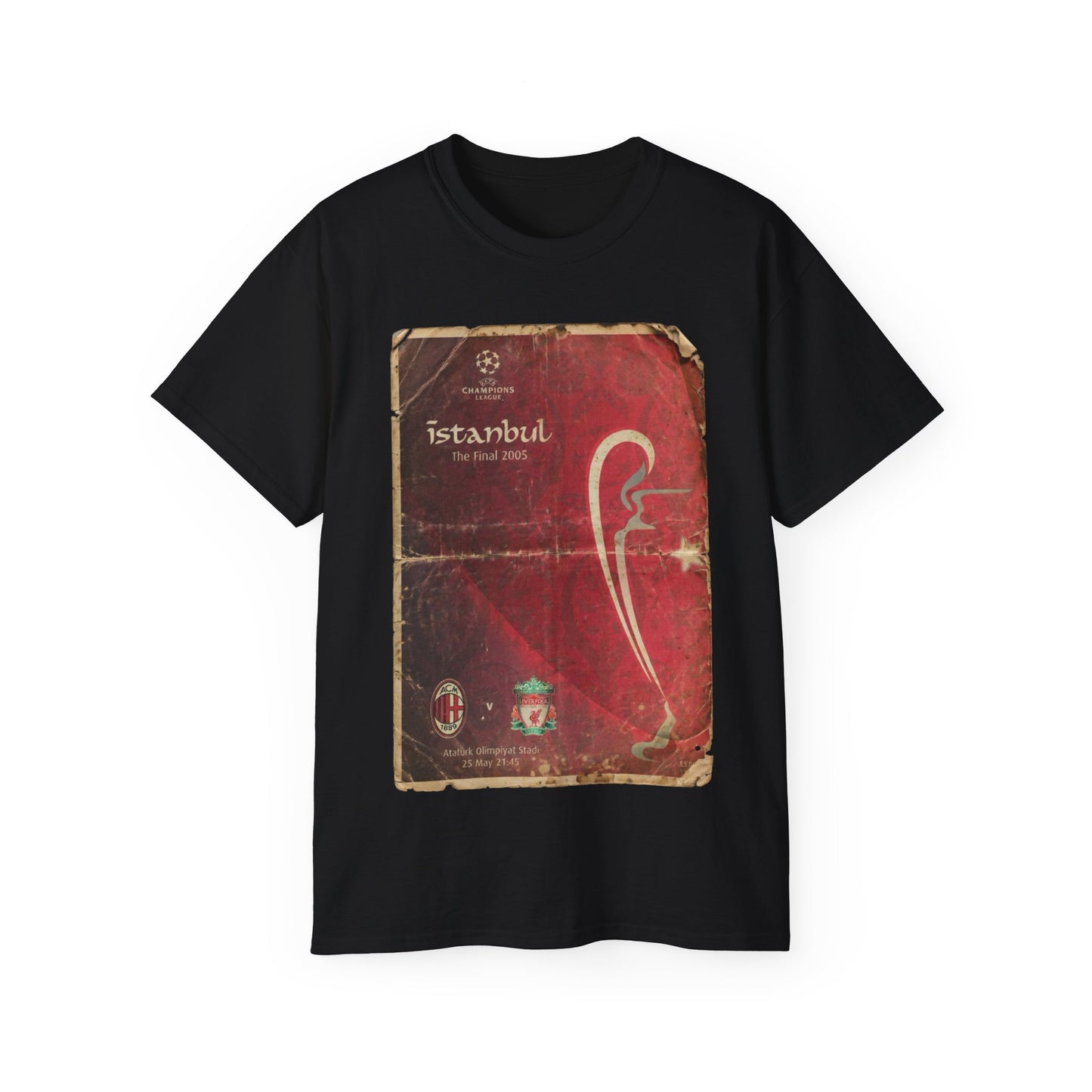 2005 UCL Final Poster Liverpool AC Milan Ultra Cotton Tee