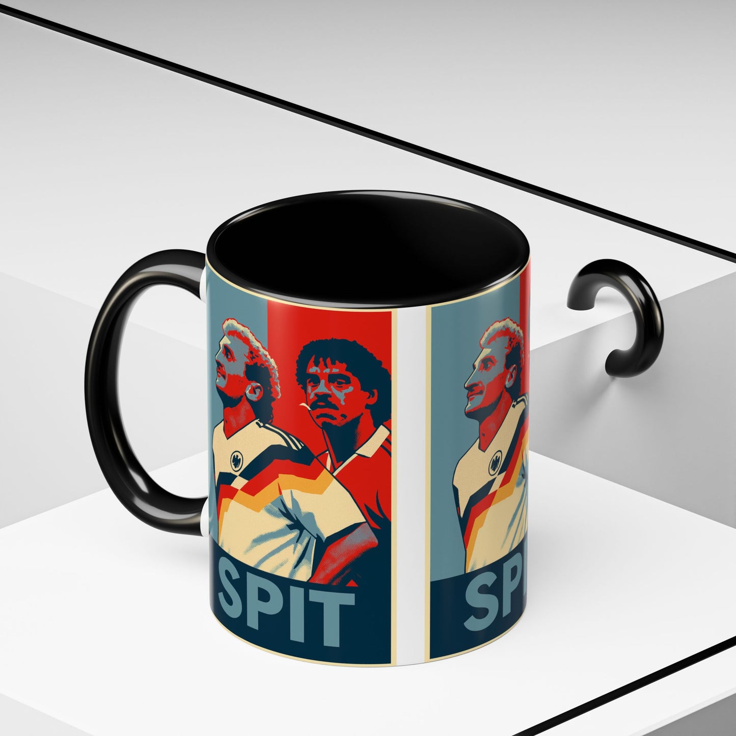 Rudy Voller and Frank Rijkaard Italia 90 Hope Poster Mug - Spit