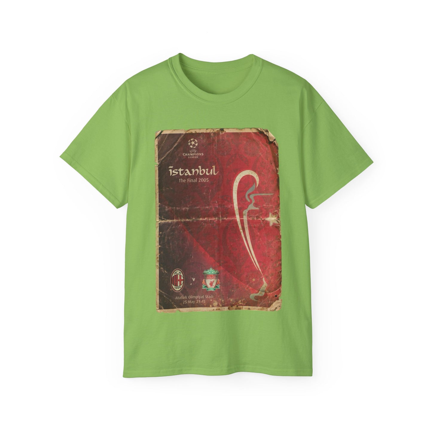 2005 UCL Final Poster Liverpool AC Milan Ultra Cotton Tee