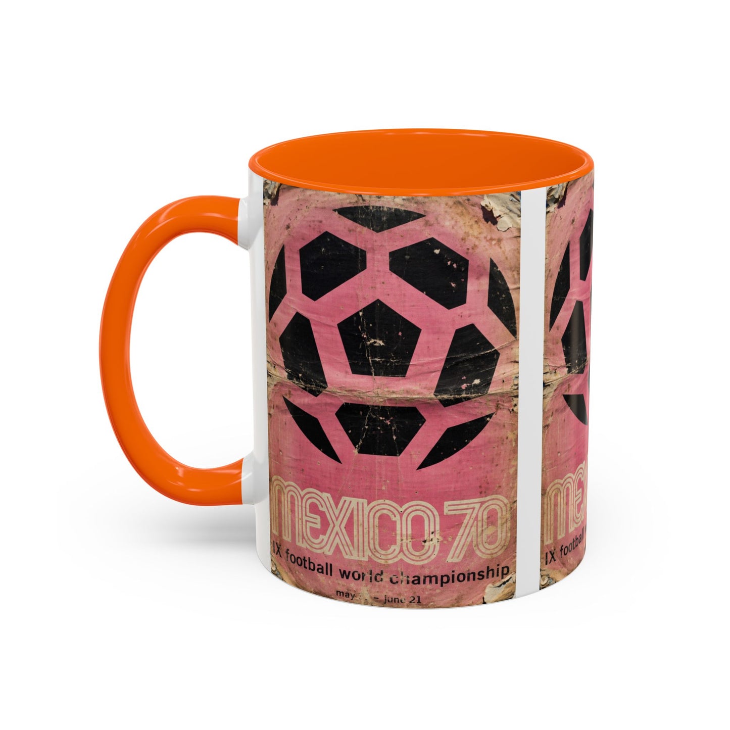 Mexico 70 World Cup Poster Pink Coffee Mug (11, 15oz)