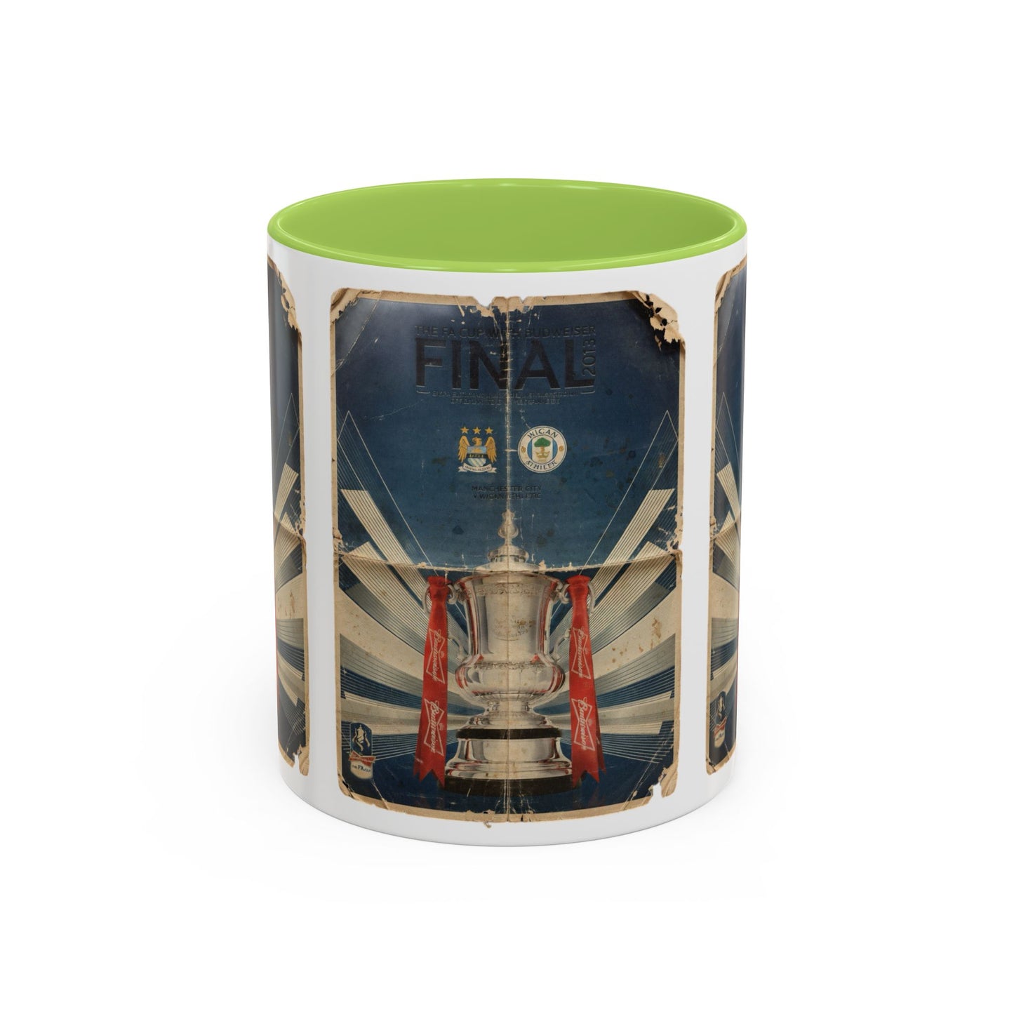 2013 FA Cup Final Manchester City Wigan Athletic Programme Poster Accent Coffee Mug (11, 15oz)