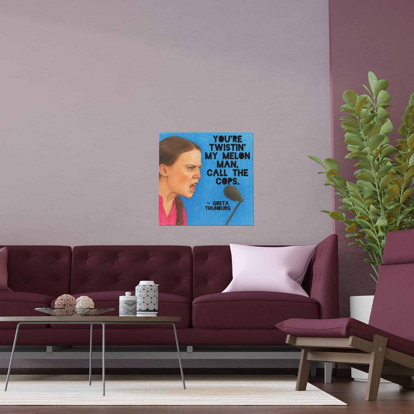 Greta Thunberg Step On Happy Mondays Poster