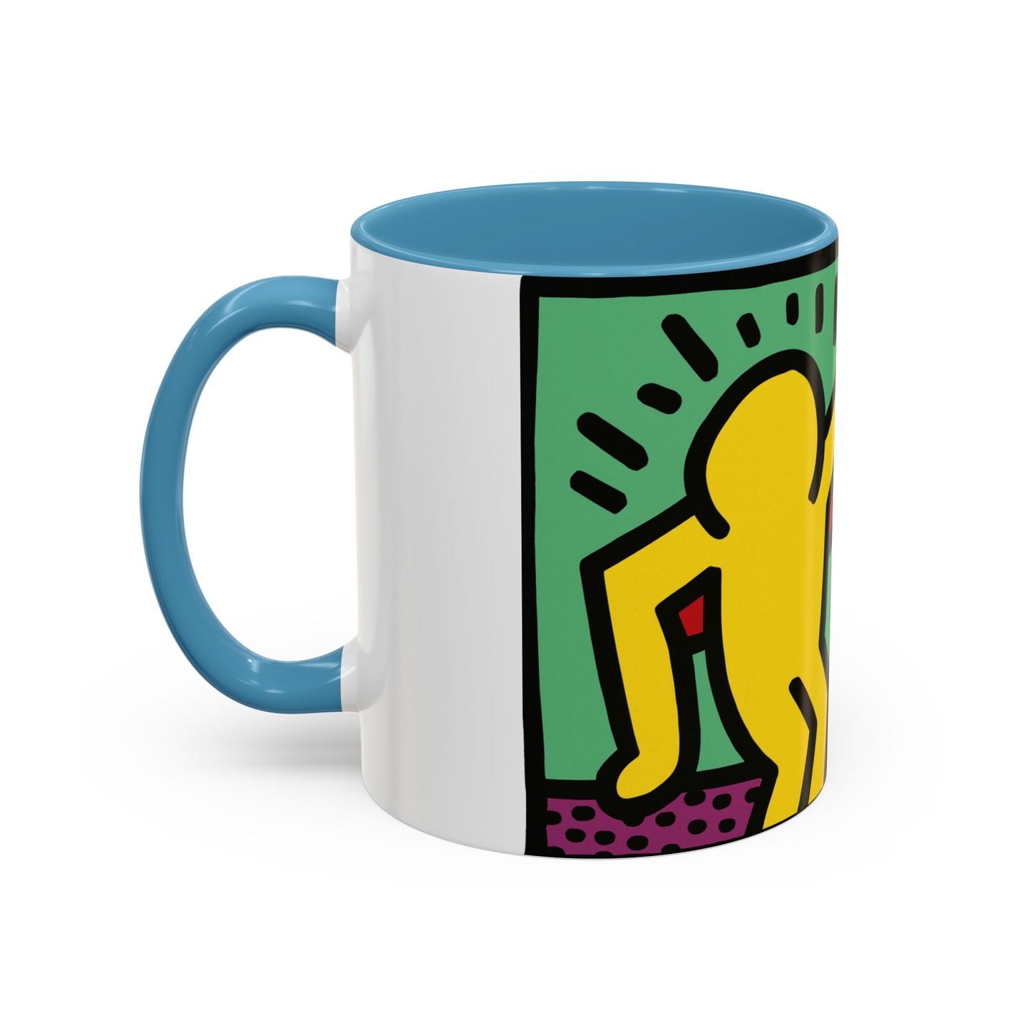 Keith Haring Pop Shop Red and Yellow Mug