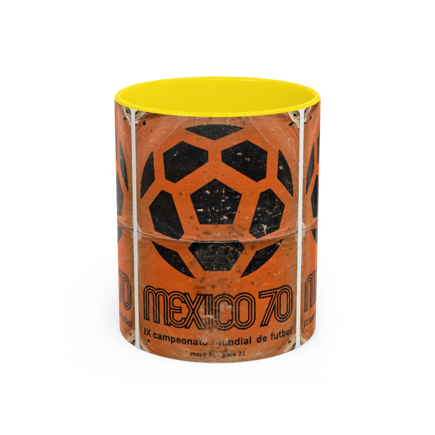 Mexico 70 World Cup Poster Orange  Coffee Mug (11, 15oz)