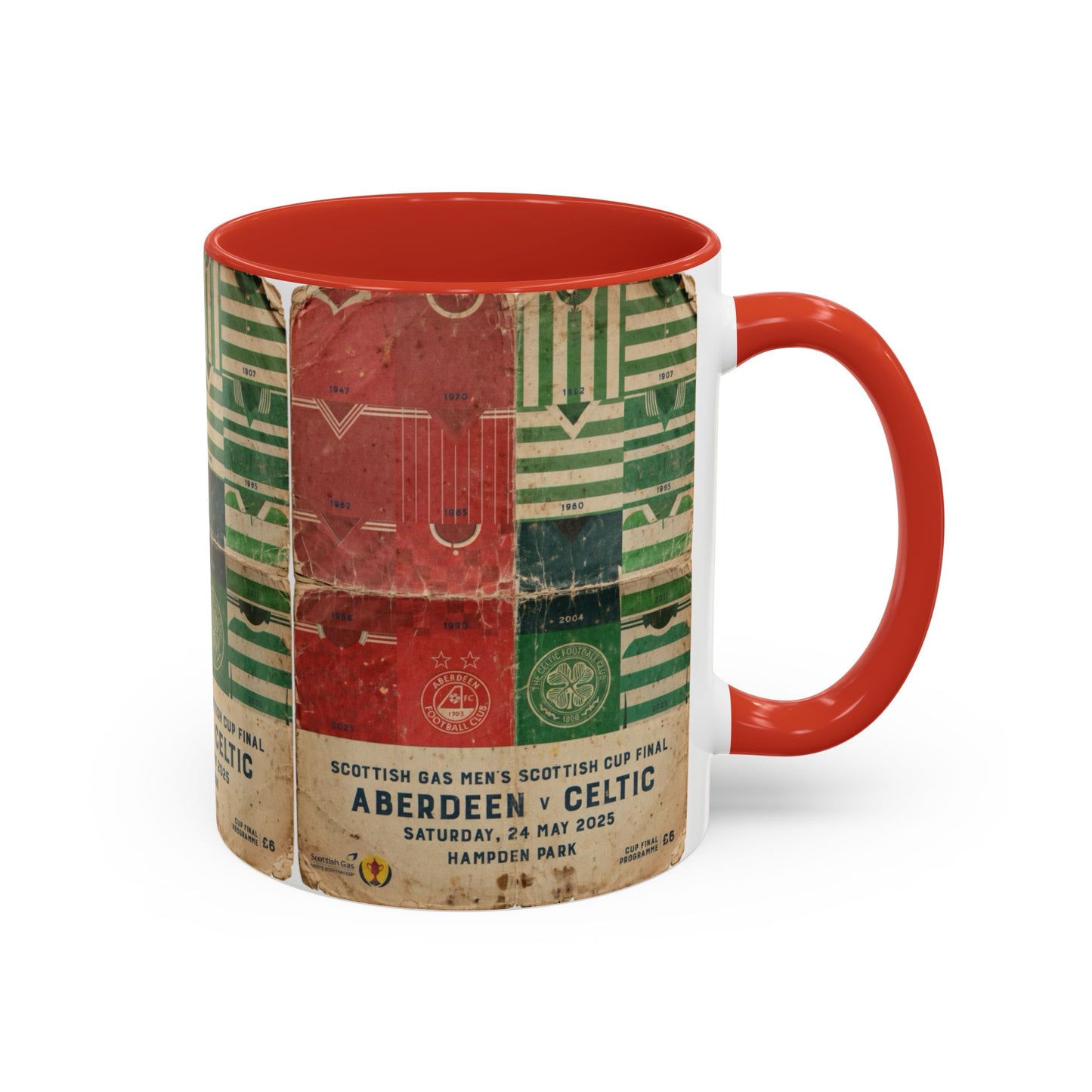 2025 Scottish Challenge Cup Aberdeen Celtic Programme Poster Accent Coffee Mug (11, 15oz)