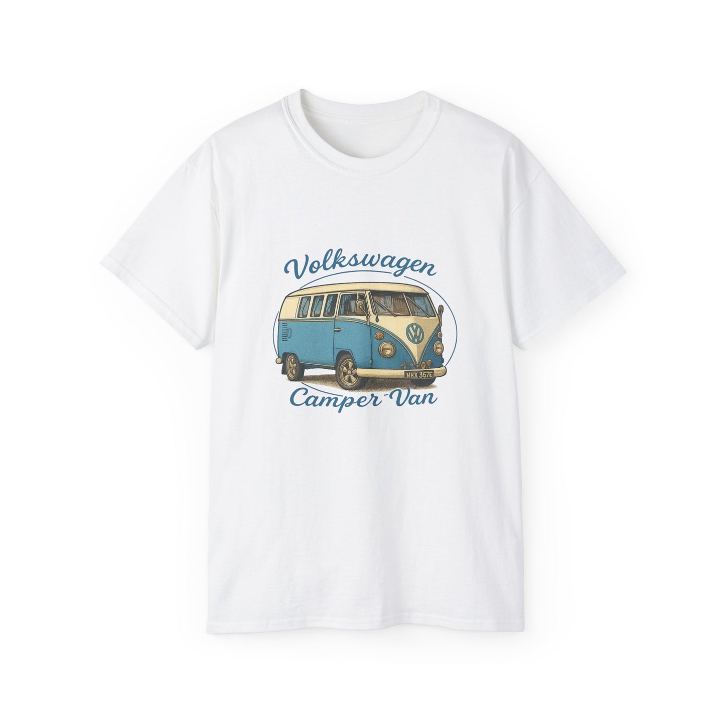 Vintage Volkswagen Camper Van Blue 3/4 T-Shirt
