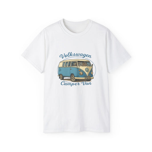 Vintage Volkswagen Camper Van Blue 3/4 T-Shirt
