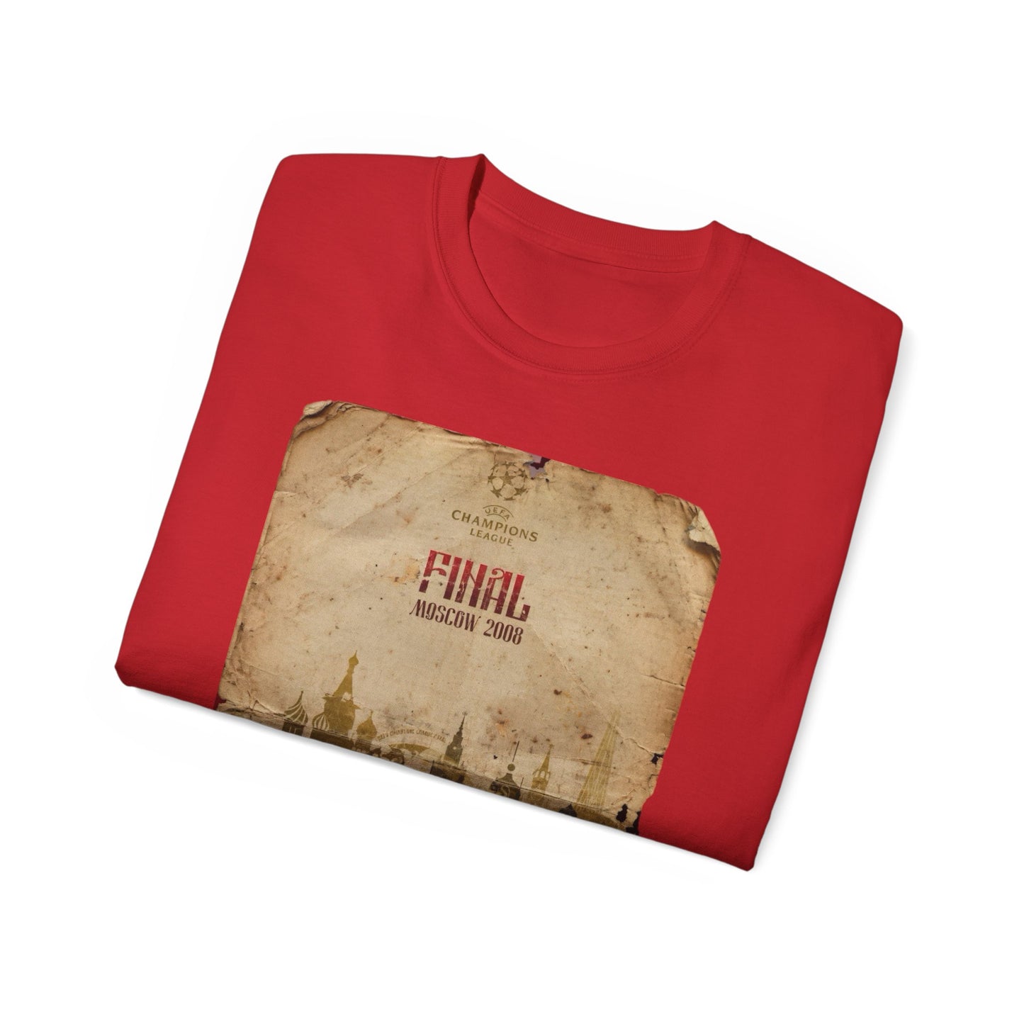 2008 UCL Final Poster Manchester United Chelsea Ultra Cotton Tee
