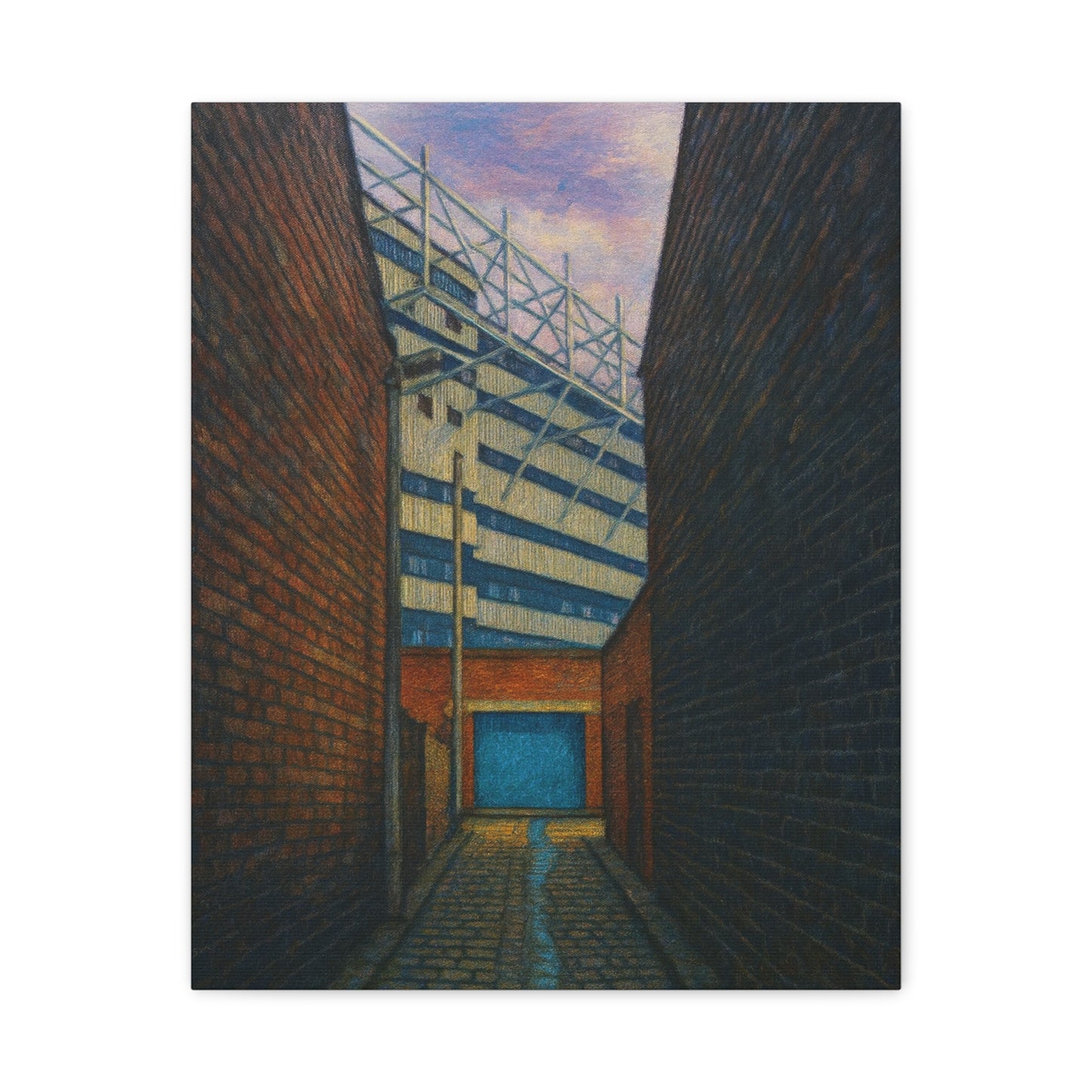 Maine Road Manchester City Back Alley Painting Print Canvas