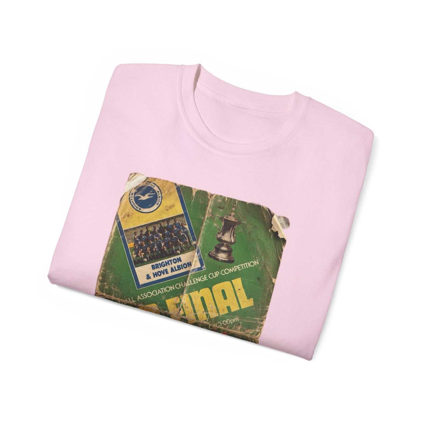 1983 FA Cup Final Manchester United Brighton Programme Poster Unisex Ultra Cotton Tee