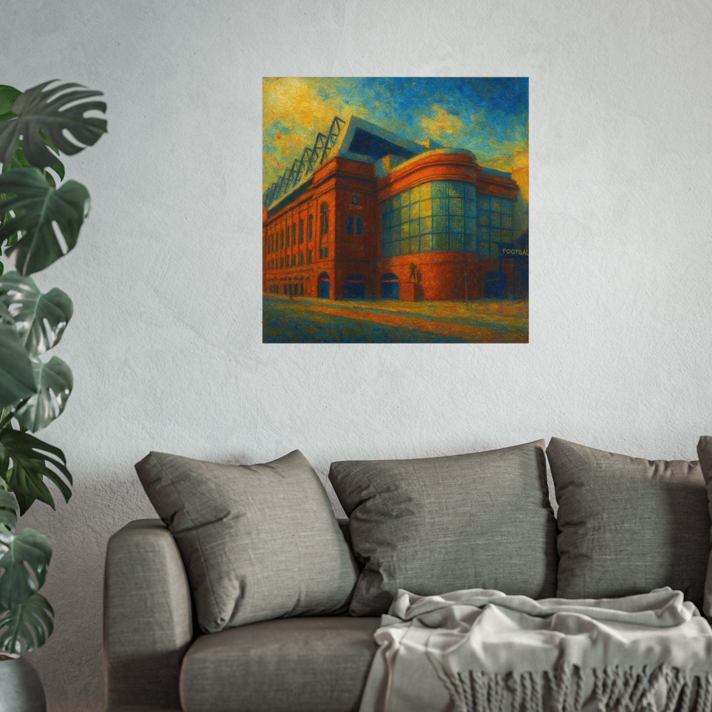 Ibrox Stadium Rangers FC Painting Print Poster