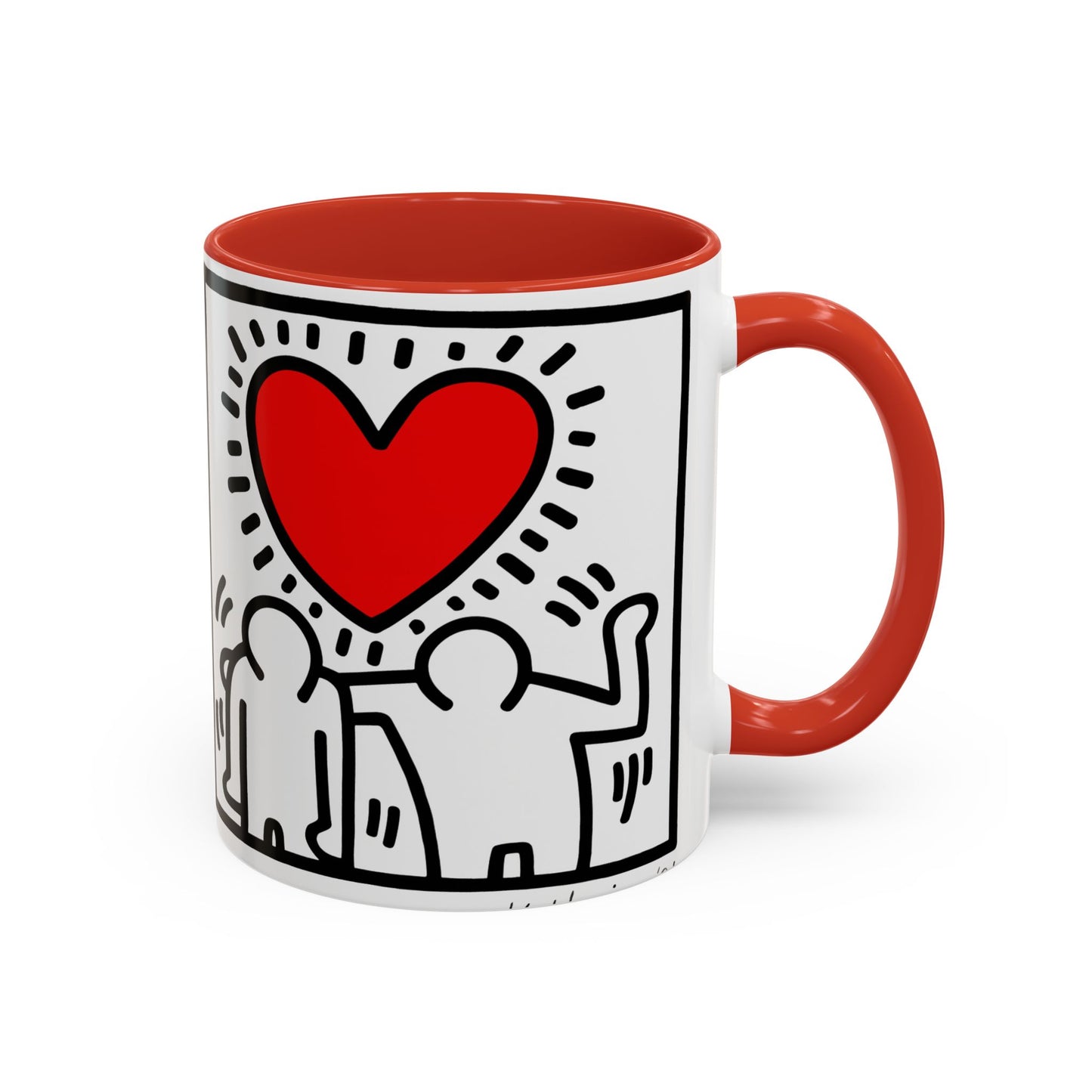 Keith Haring Heart Couple Mug