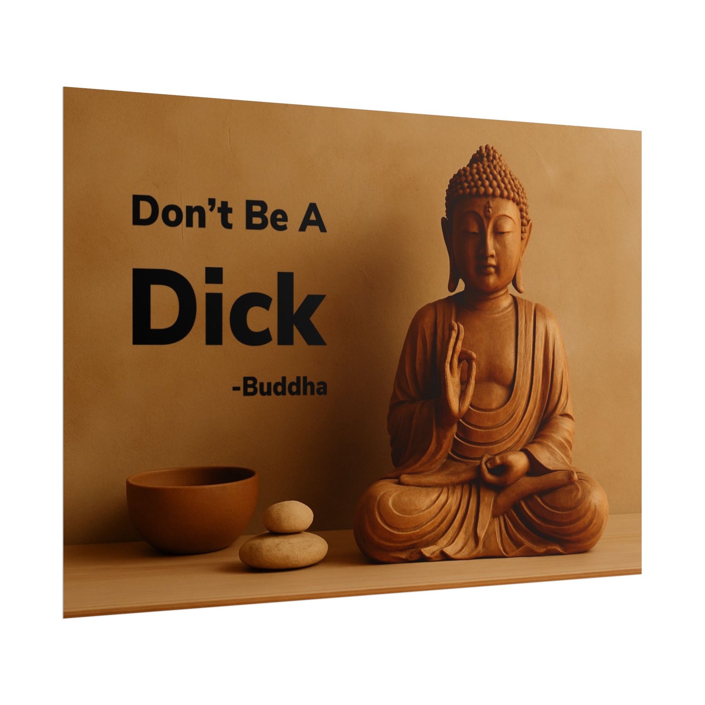 Buddha Don’t Be A Dick Rolled Posters
