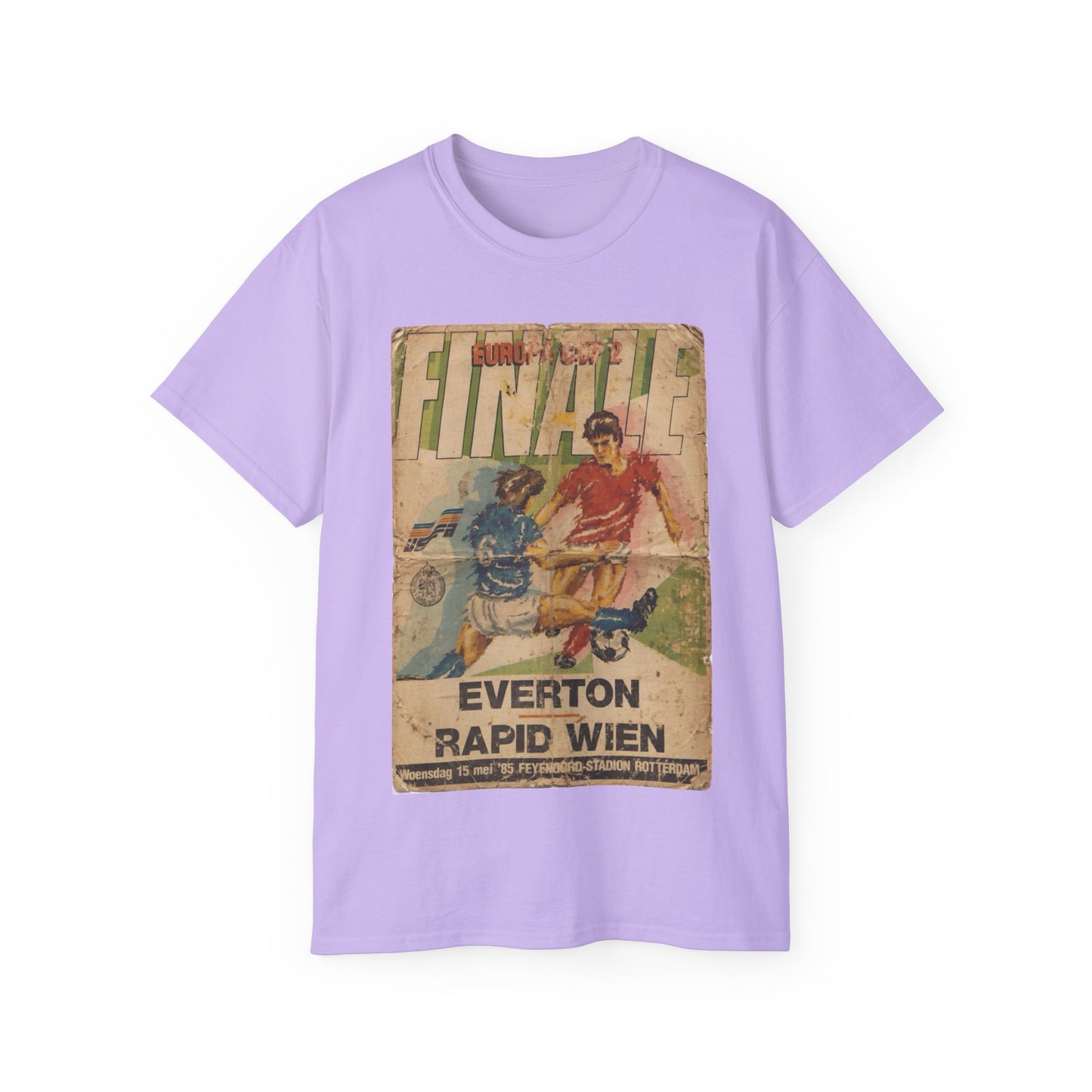 1985 European Cup Winners Cup Final Everton Rapid Vienna Poster Unisex Ultra Cotton Tee