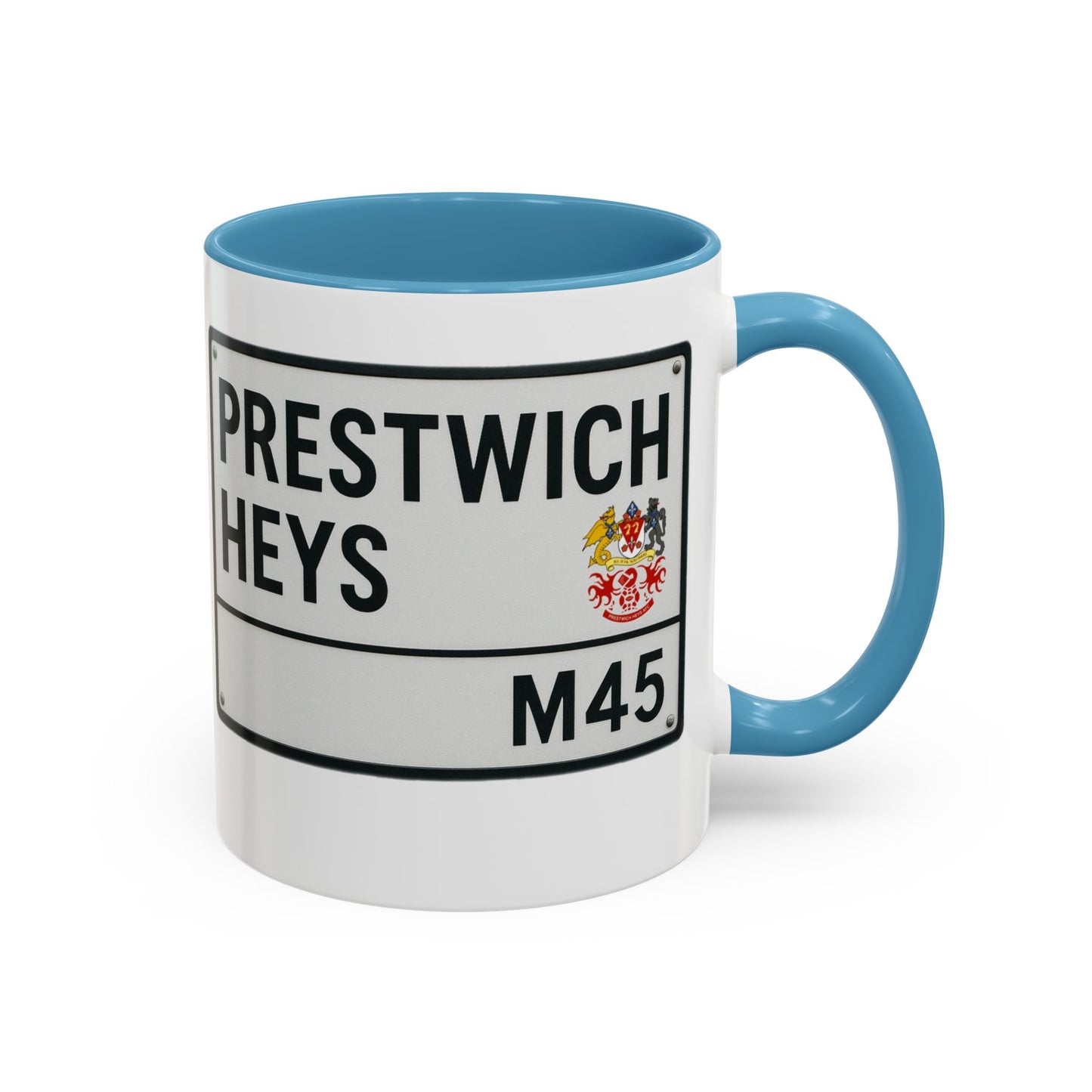 Prestwich Heys Road Sign Accent Coffee Mug (11, 15oz)