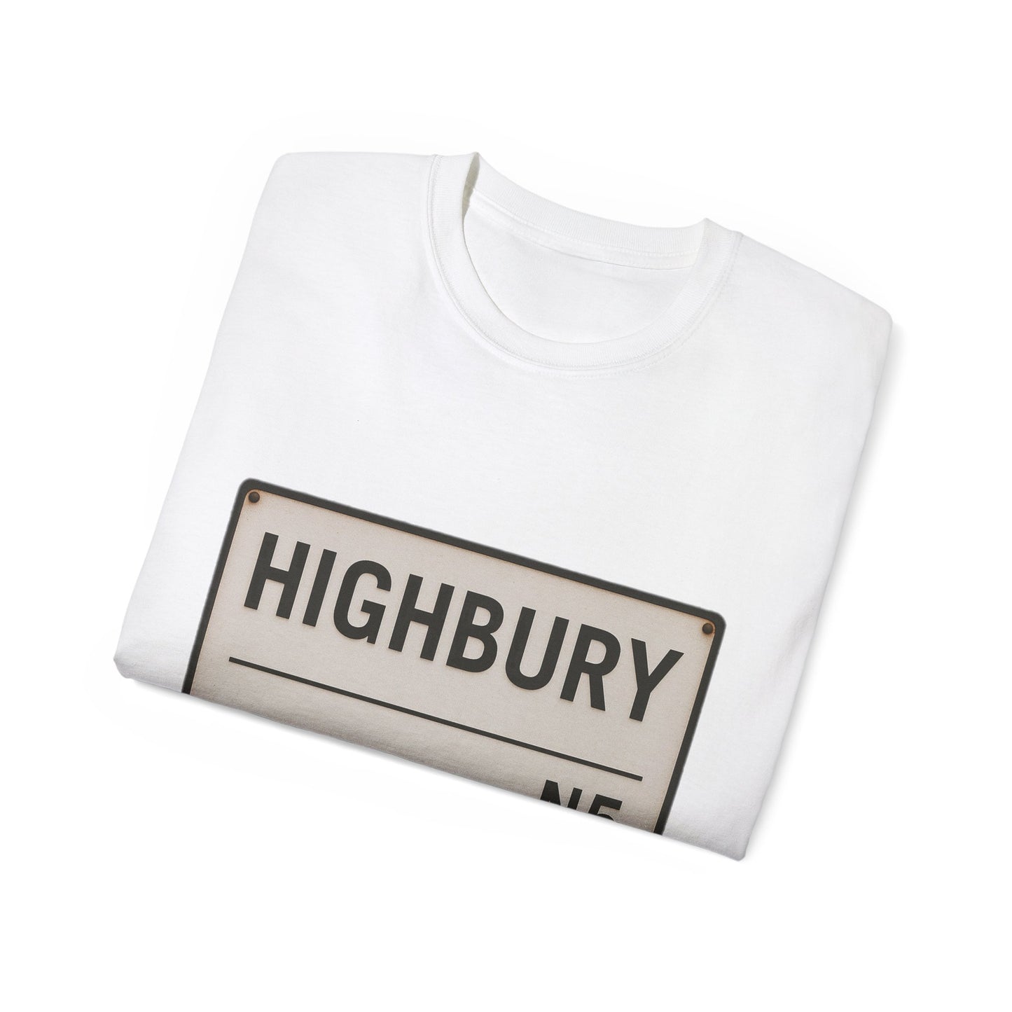 Highbury N5 Arsenal Road Sign T-Shirt