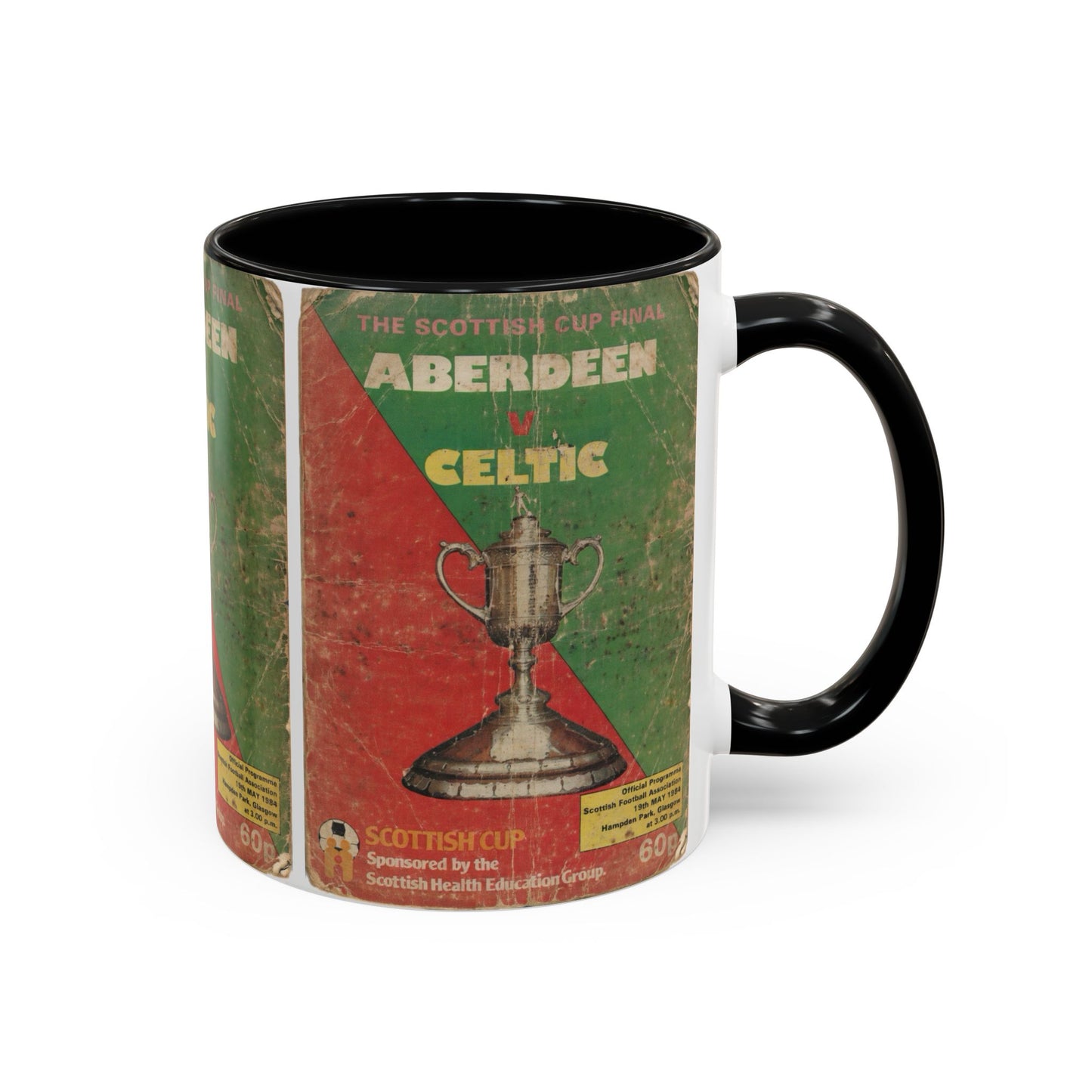 1984 Scottish Cup Final Aberdeen Celtic Programme Poster Accent Coffee Mug (11, 15oz)