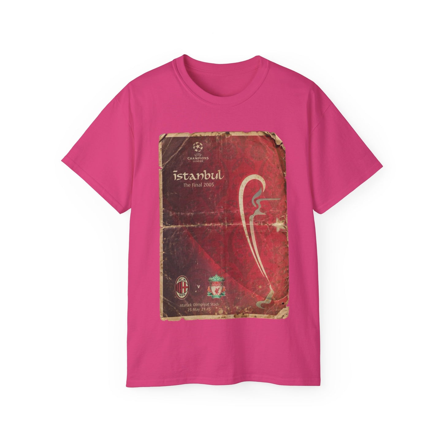 2005 UCL Final Poster Liverpool AC Milan Ultra Cotton Tee