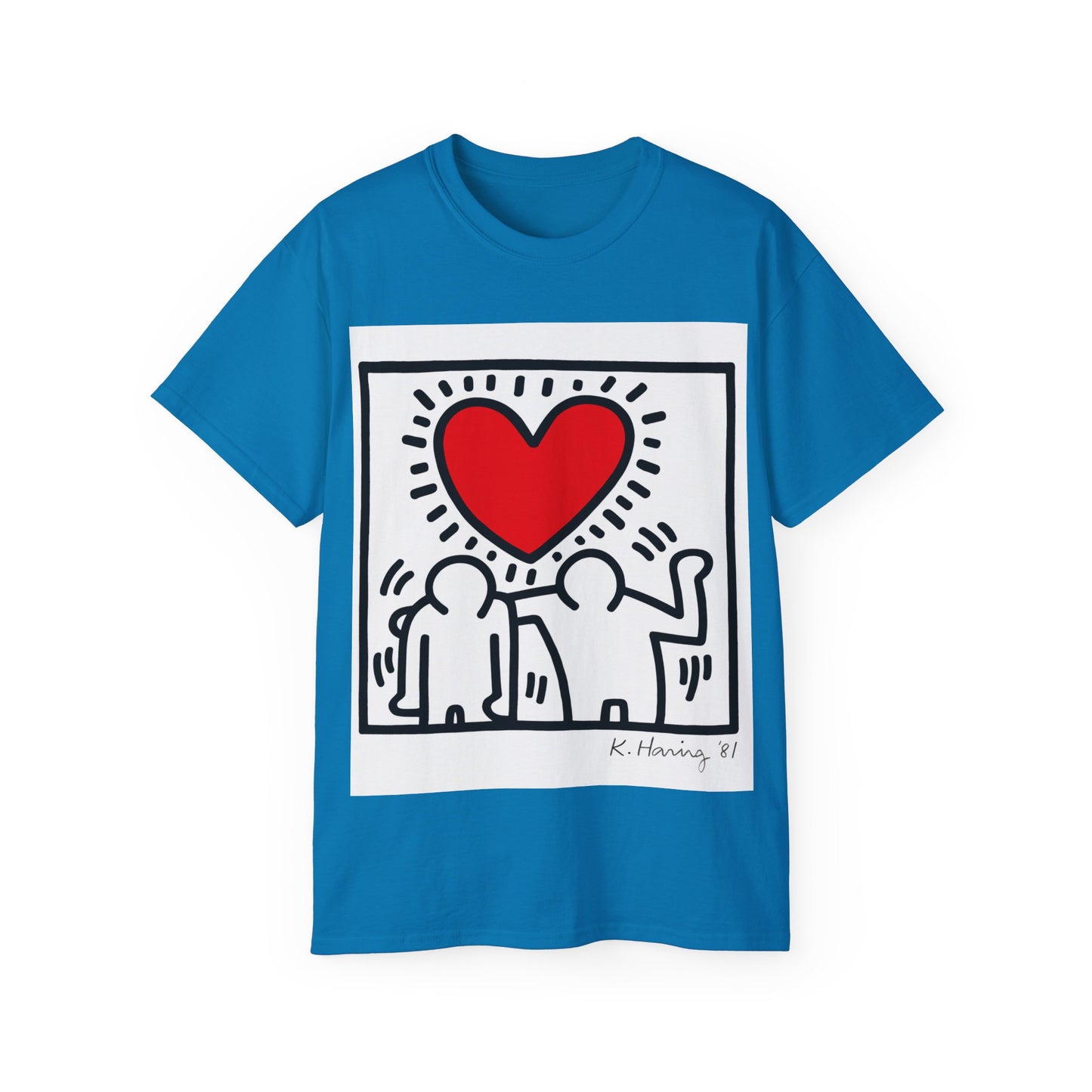 Keith Haring Heart Couple T-Shirt