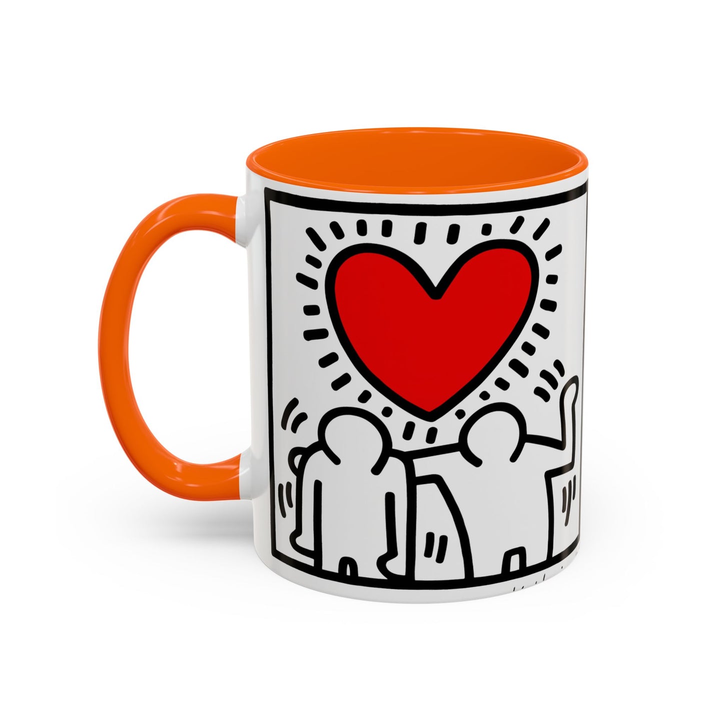 Keith Haring Heart Couple Mug
