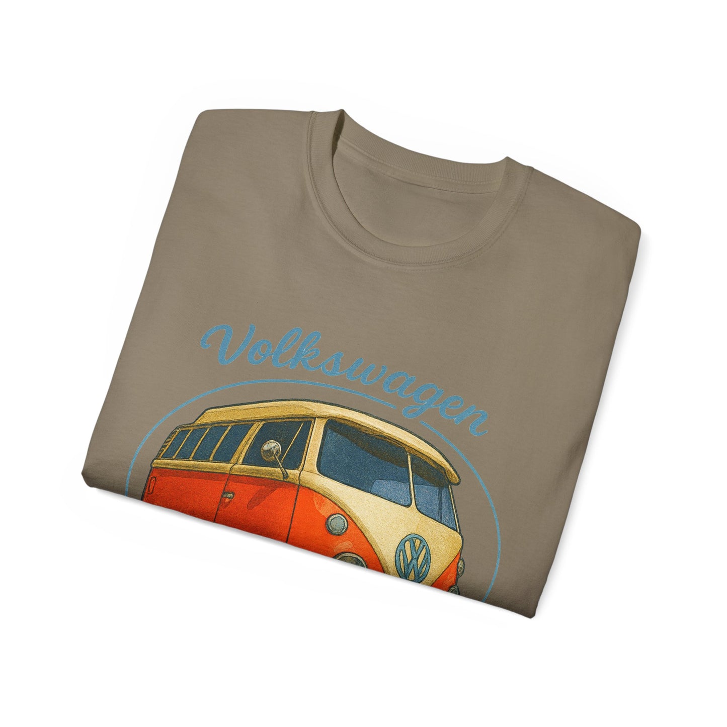 Retro Volkswagen Camper Van 3/4 Orange