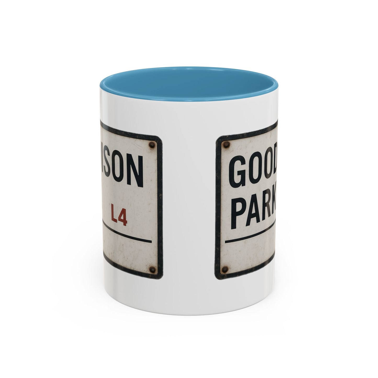 Goodison Park Everton Road Sign Mug