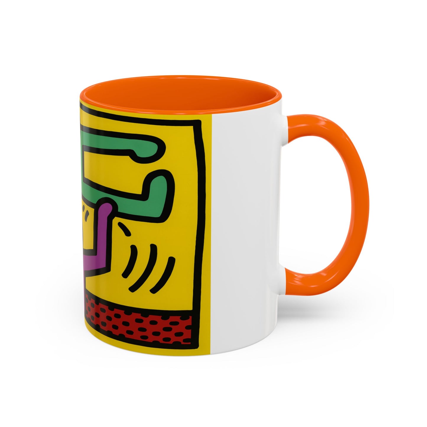 Keith Haring Pop Shop Green and Purple Mug