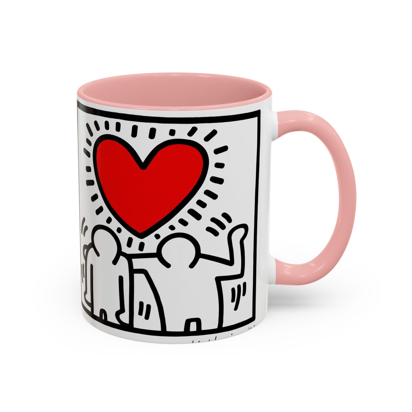 Keith Haring Heart Couple Mug