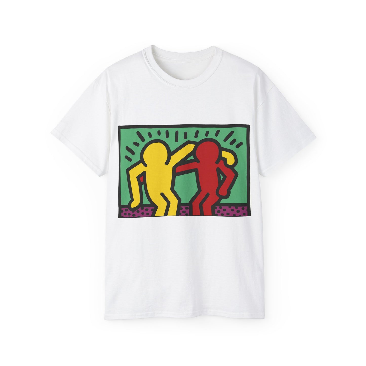 Keith Haring Pop Shop Red and Yellow T-Shirt