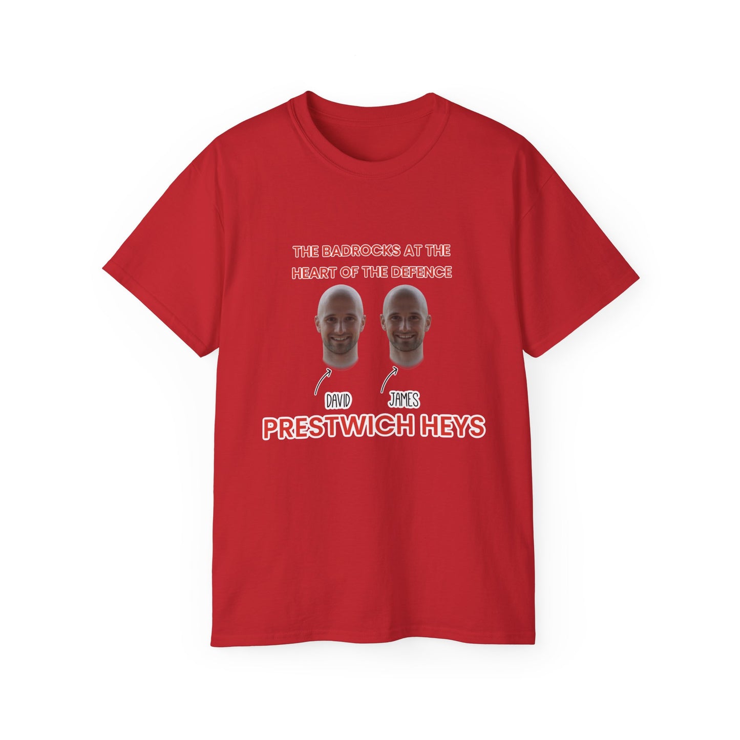 The Badrocks at the heart of the defence - James and David Badrock Prestwich Heys Unisex Ultra Cotton Tee