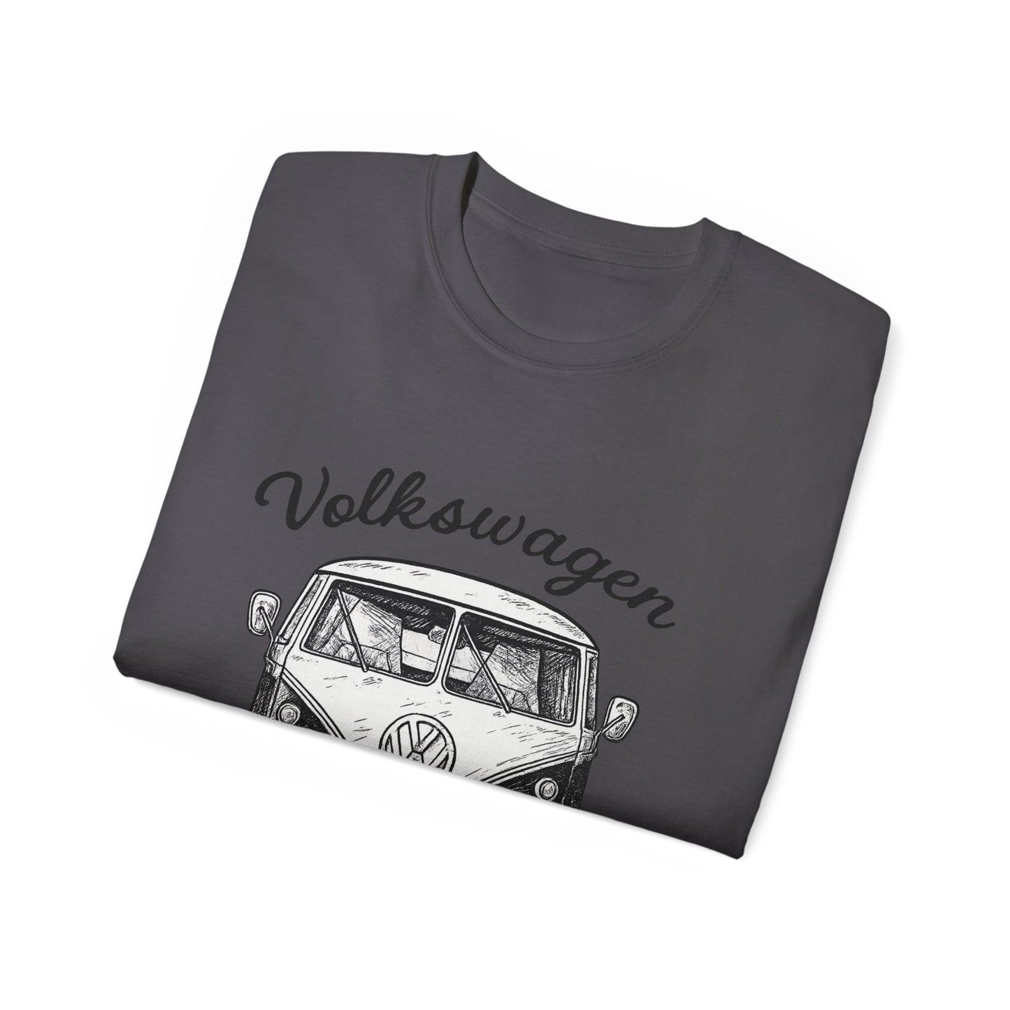 Volkswagen Camper Van Front Black and White
