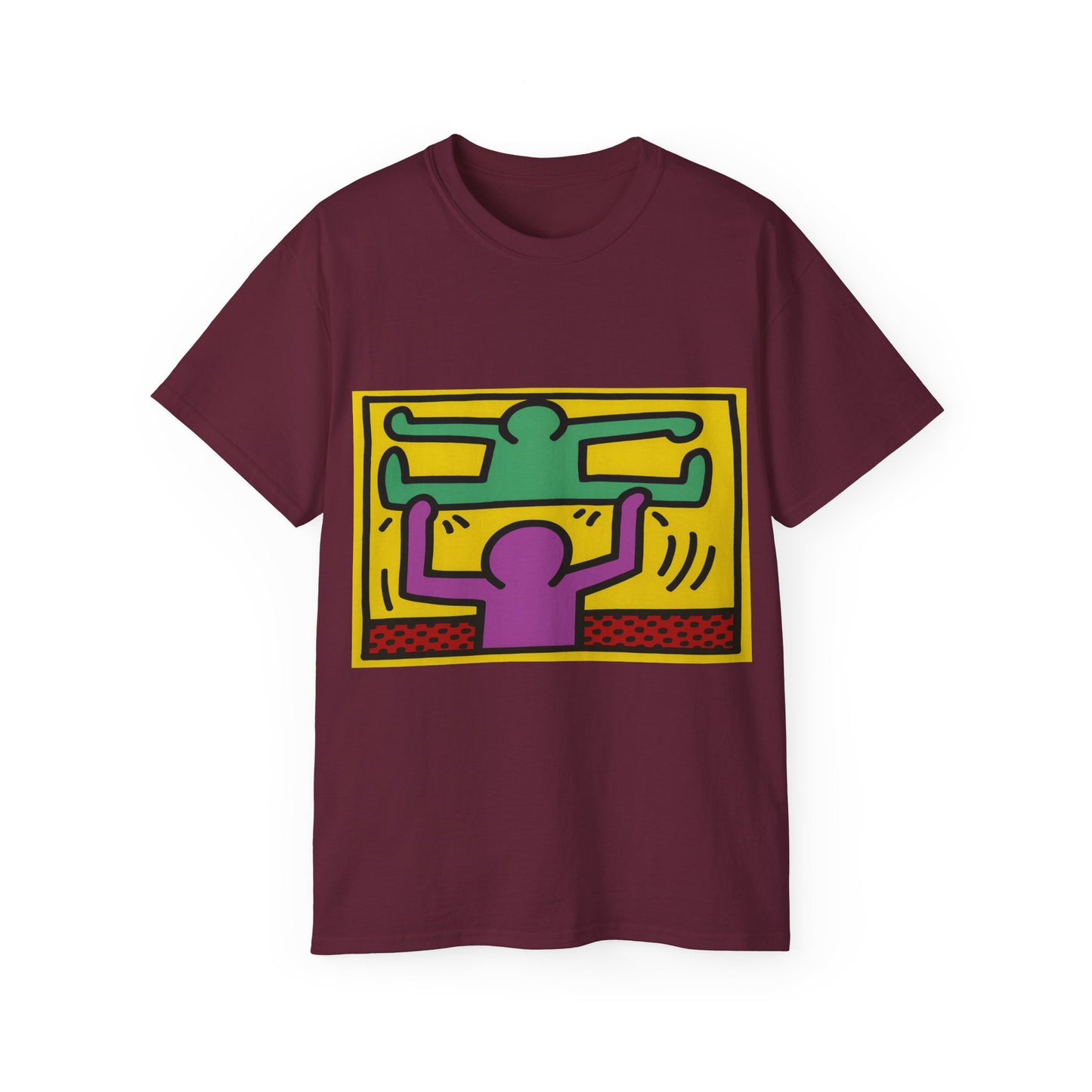Keith Haring Pop Shop Green and Purple T-Shirt