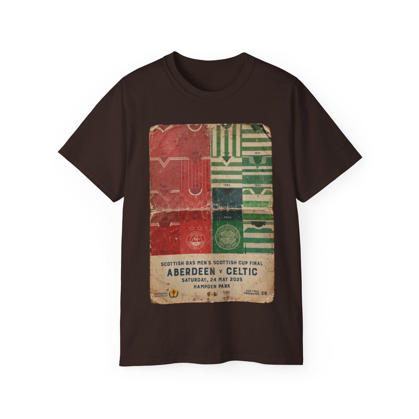 2025 Scottish Challenge Cup Final Aberdeen Celtic Programme Poster Unisex Ultra Cotton Tee