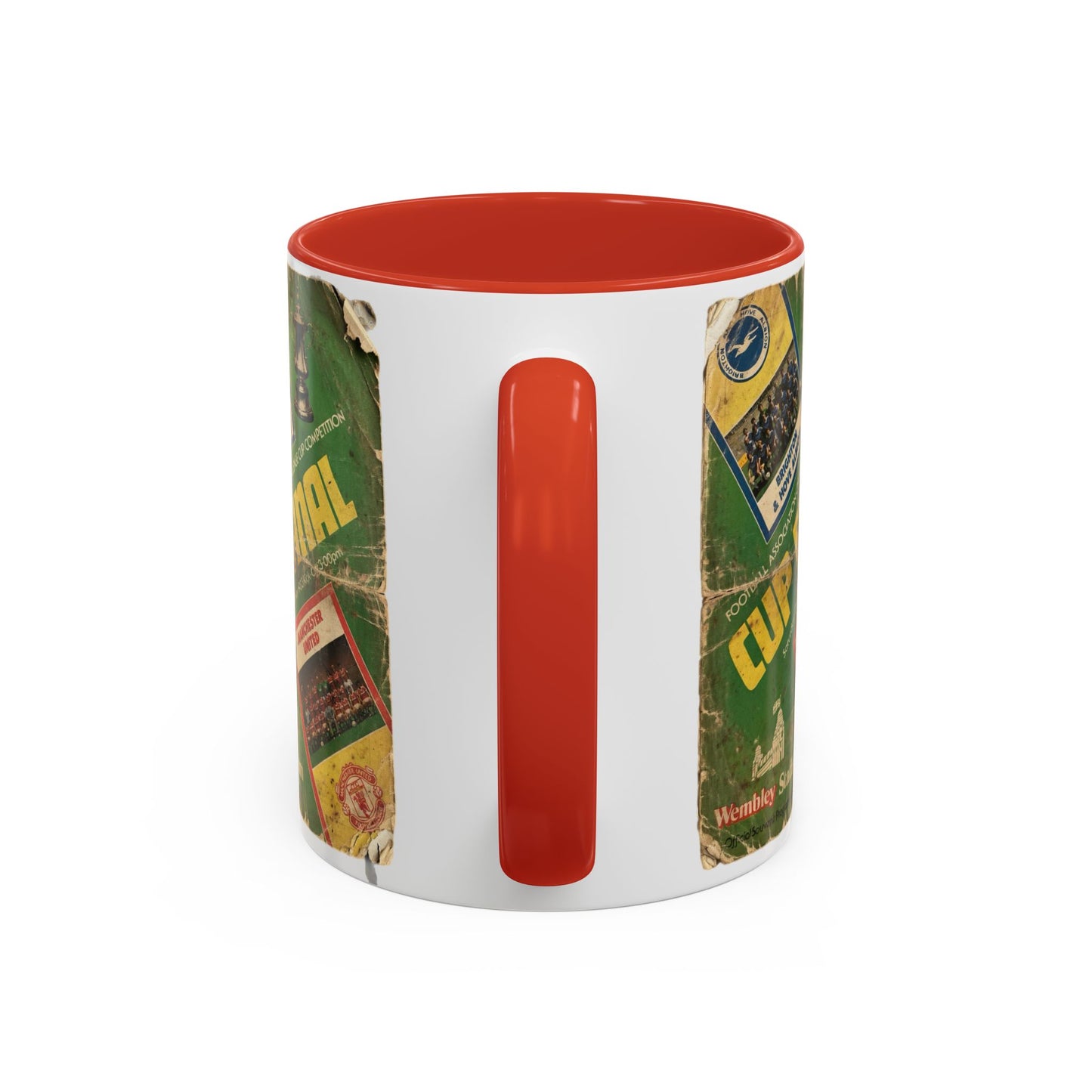 1983 FA Cup Final Manchester United Brighton Programme Poster Accent Coffee Mug (11, 15oz)