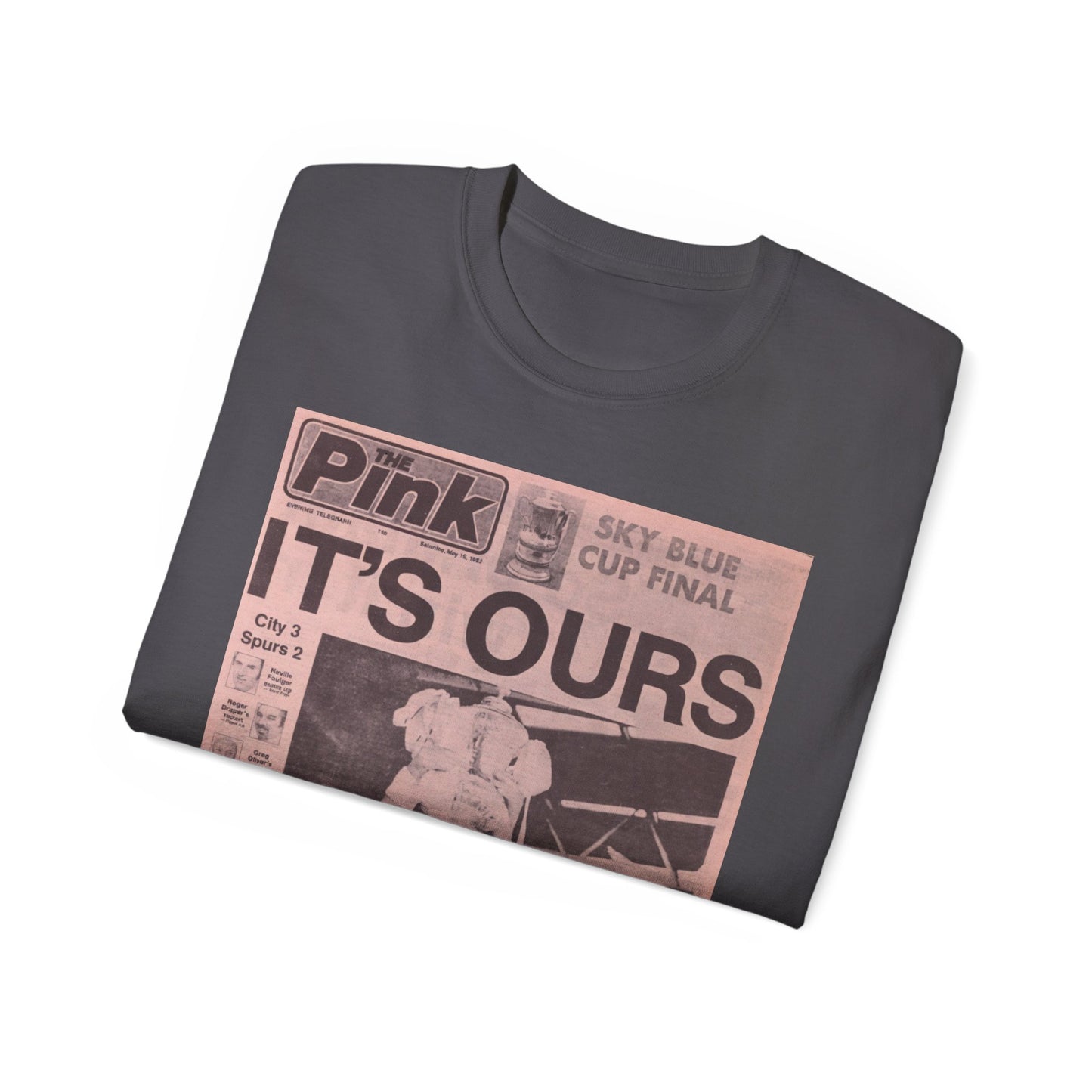 Coventry City Newspaper The Pink FA Cup Final 1987 Unisex Ultra Cotton Tee