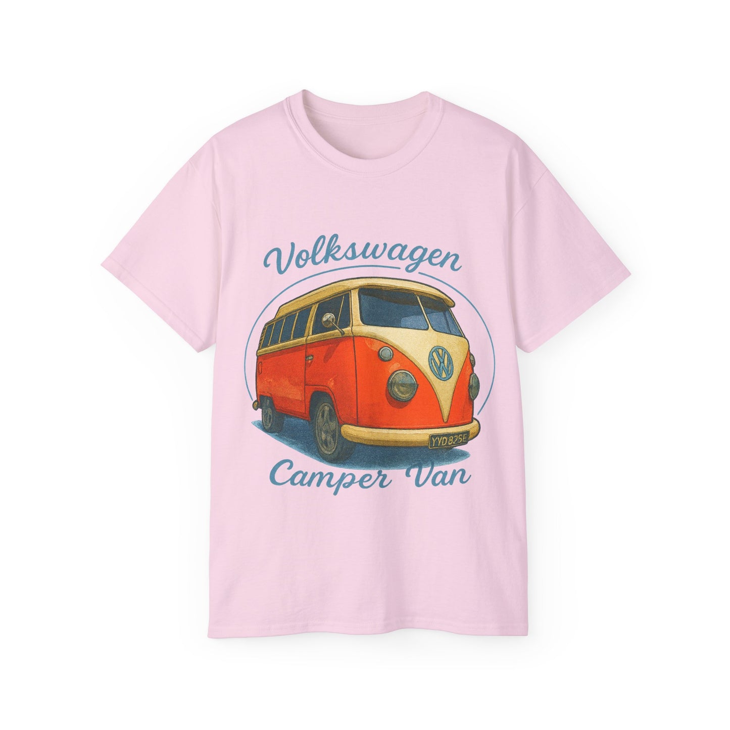 Retro Volkswagen Camper Van 3/4 Orange