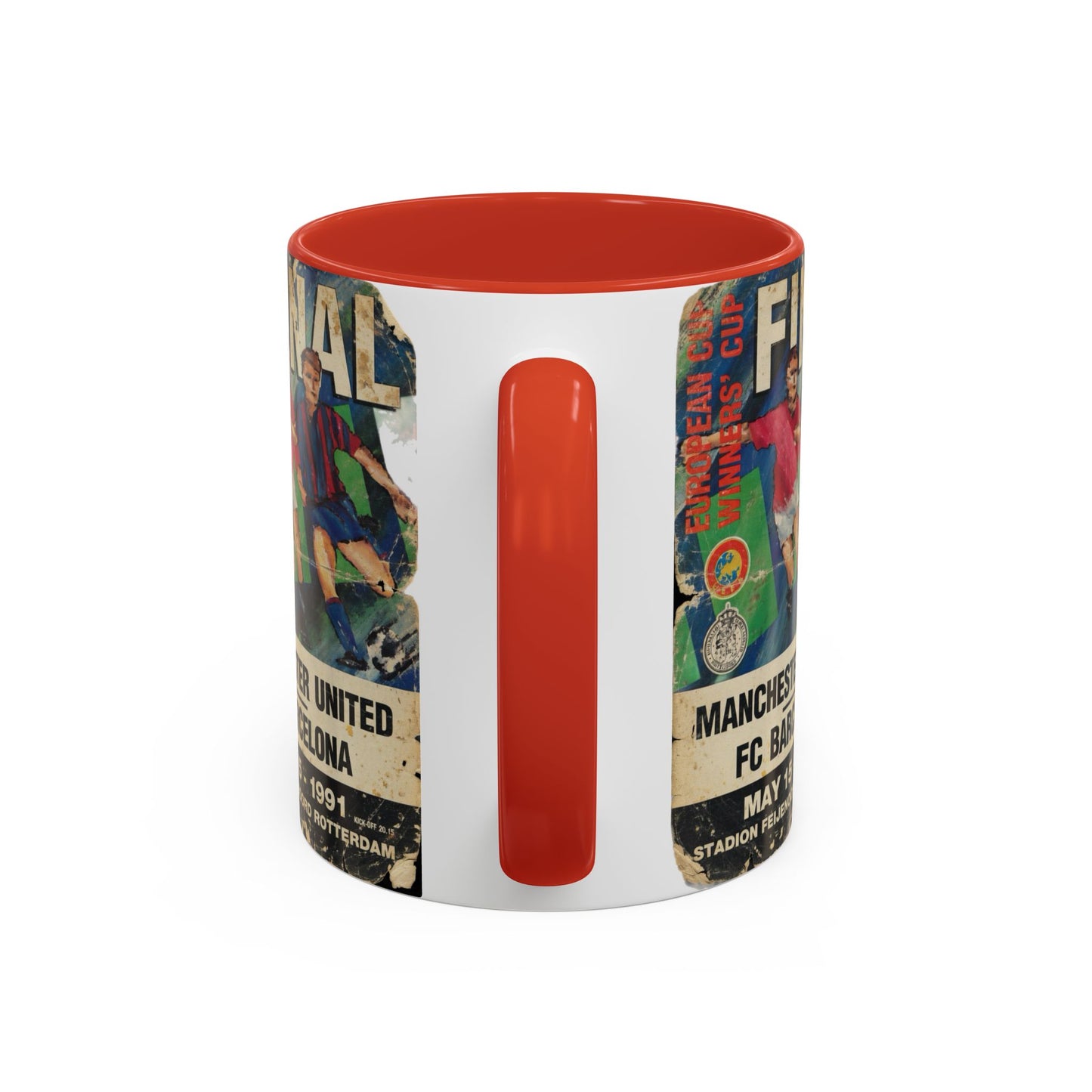 1991 European Cup Winners Cup Final Manchester United Barcelona Poster Accent Coffee Mug (11, 15oz)