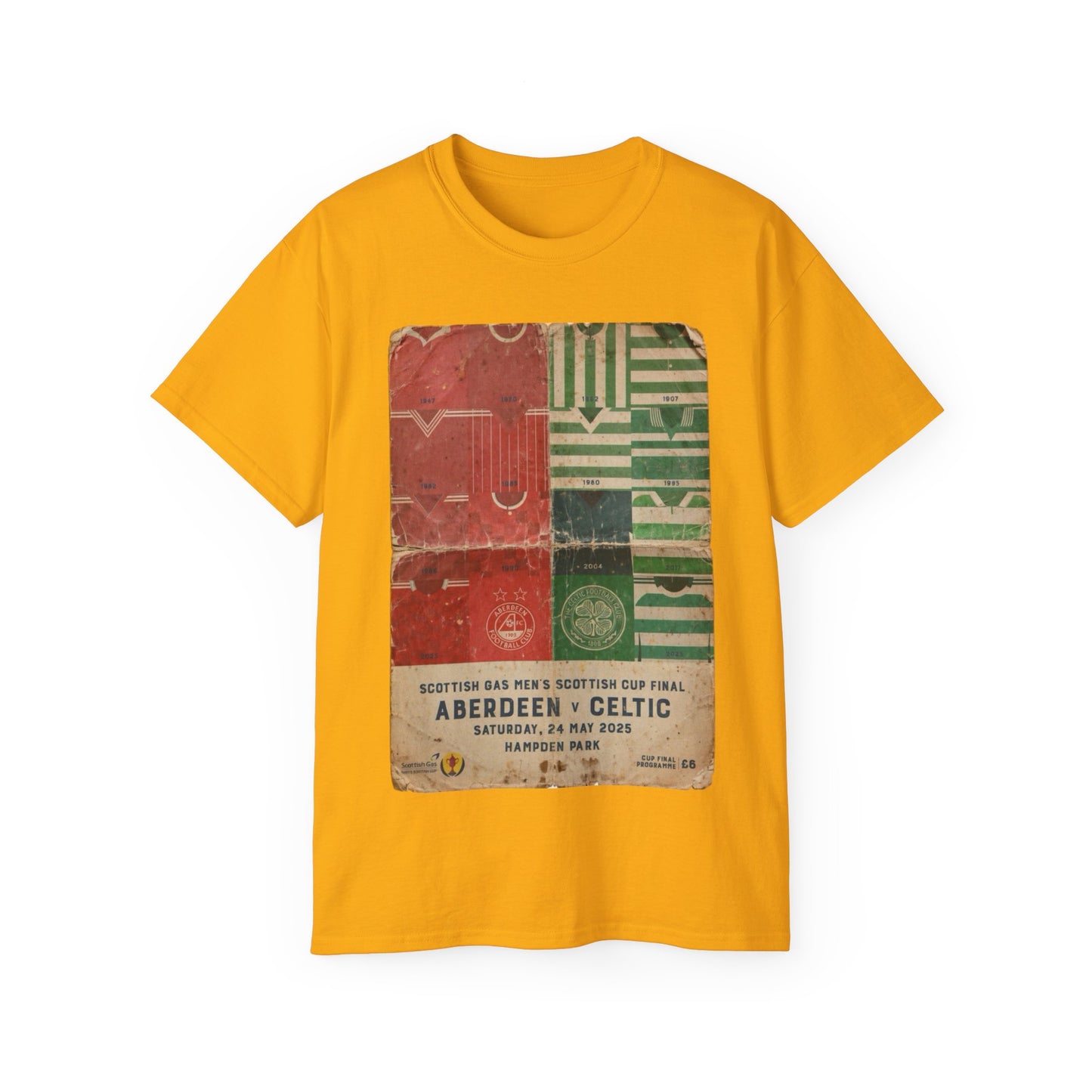 2025 Scottish Challenge Cup Final Aberdeen Celtic Programme Poster Unisex Ultra Cotton Tee