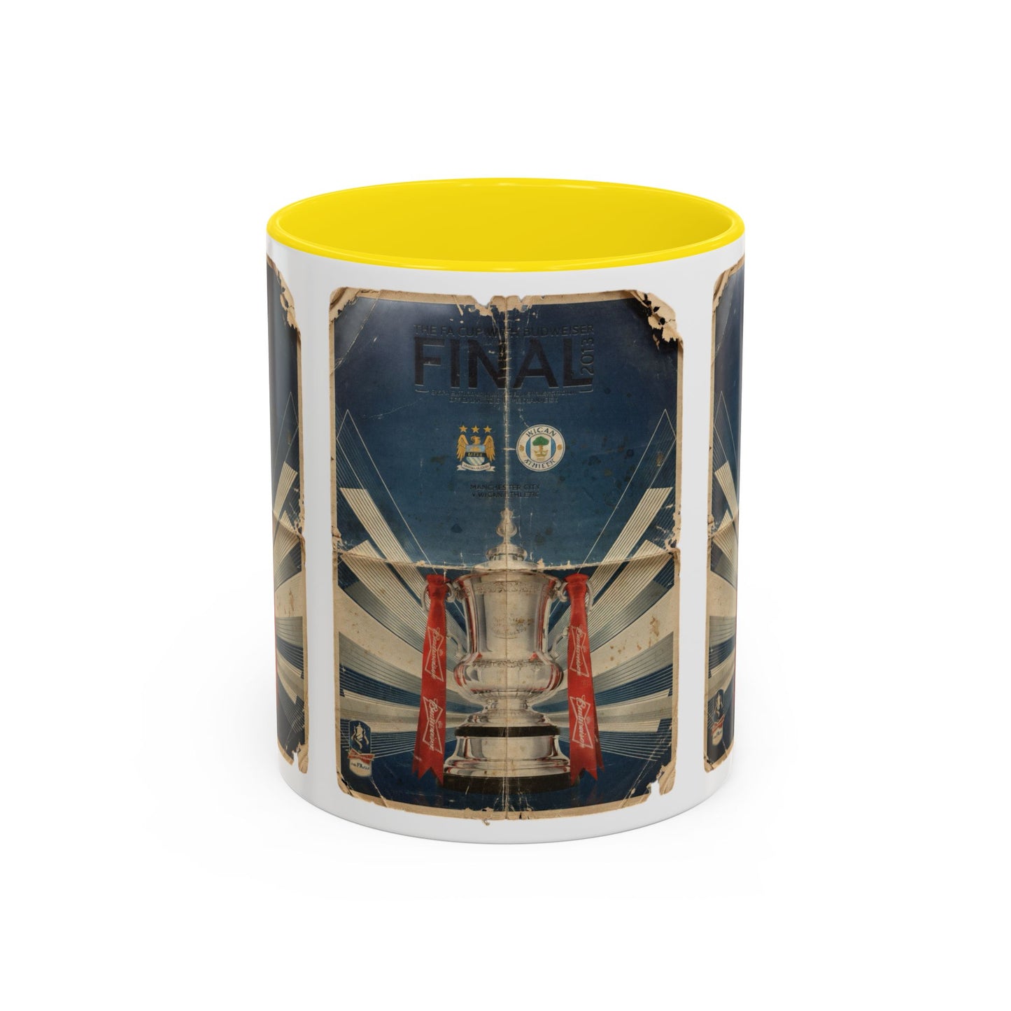 2013 FA Cup Final Manchester City Wigan Athletic Programme Poster Accent Coffee Mug (11, 15oz)
