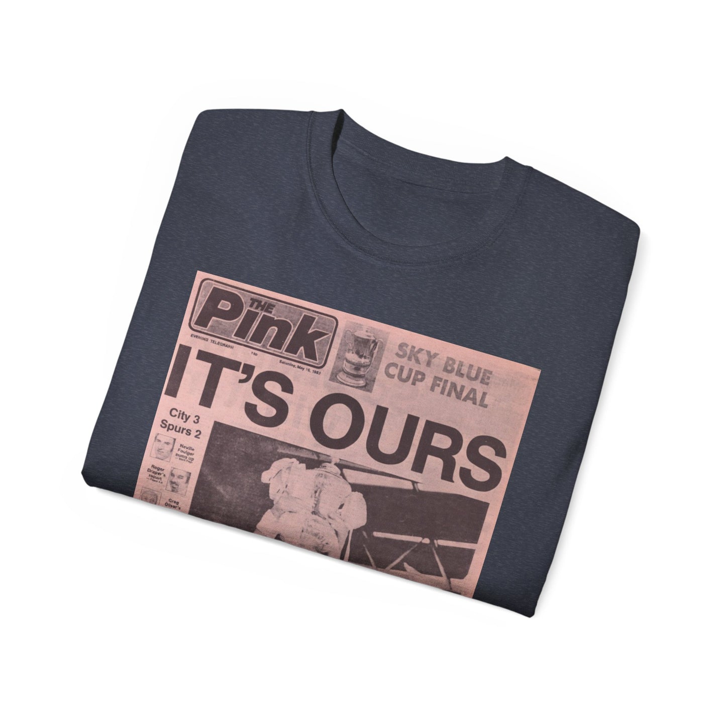 Coventry City Newspaper The Pink FA Cup Final 1987 Unisex Ultra Cotton Tee