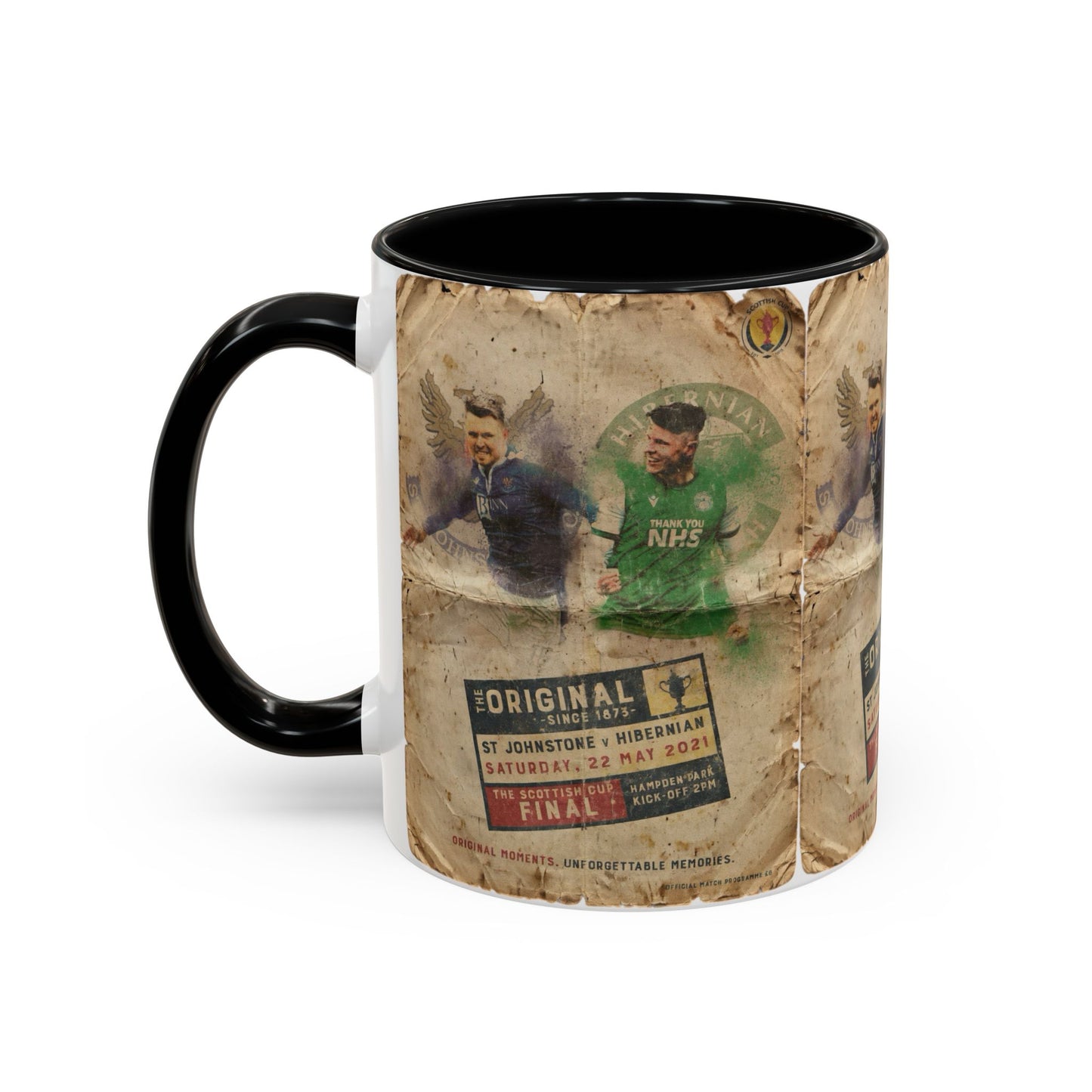 2021 Scottish challenge cup final St Johnstone Hibernian Programme Poster Accent Coffee Mug (11, 15oz)