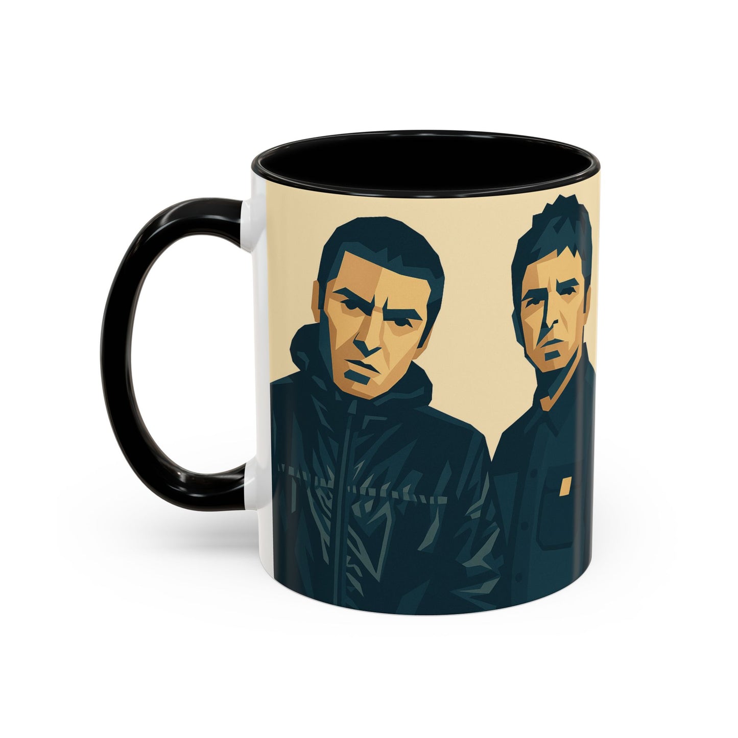 Oasis-Inspired Coffee Mug, Liam and Noel Gallagher