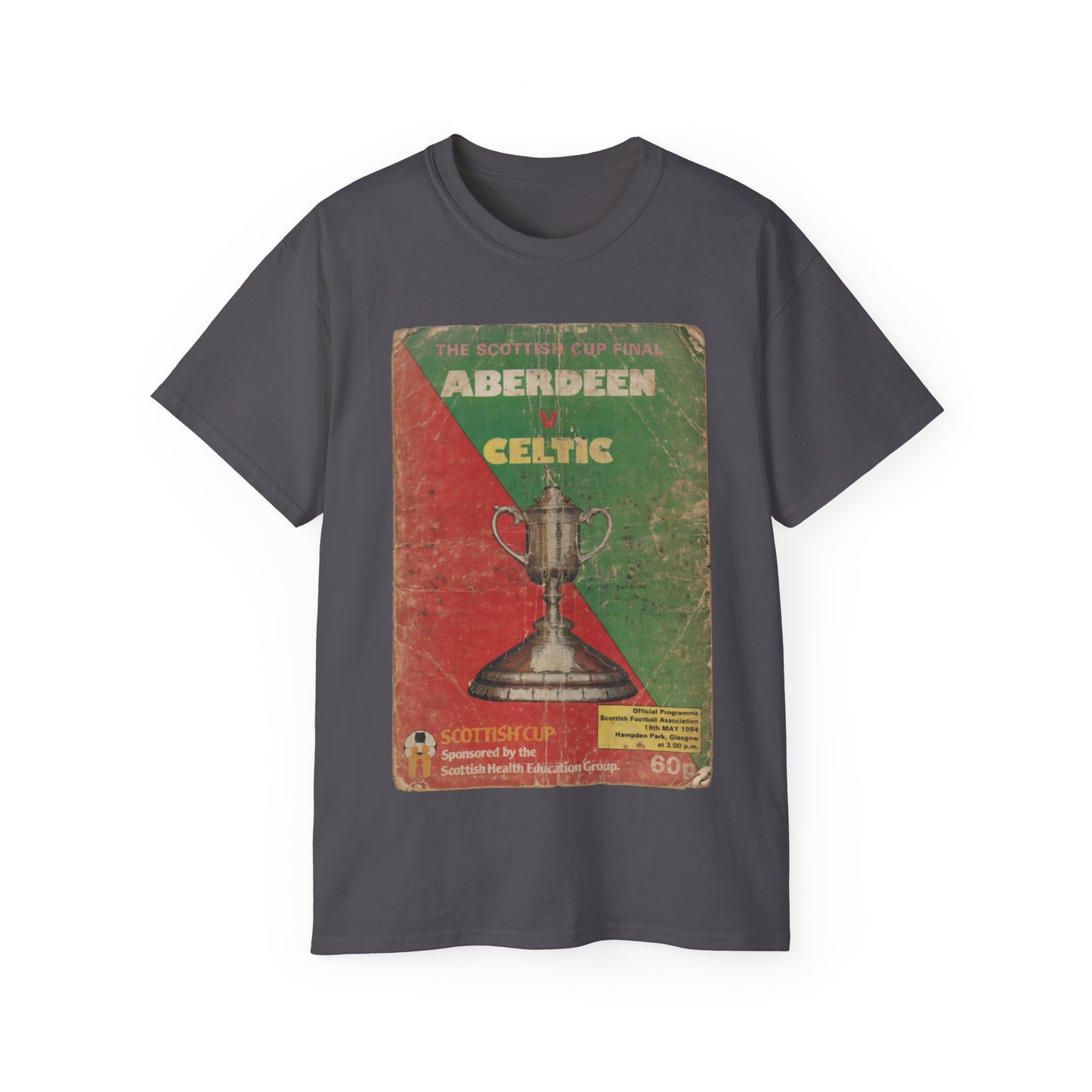 1984 Scottish Cup Final Aberdeen Celtic Programme Poster Unisex Ultra Cotton Tee