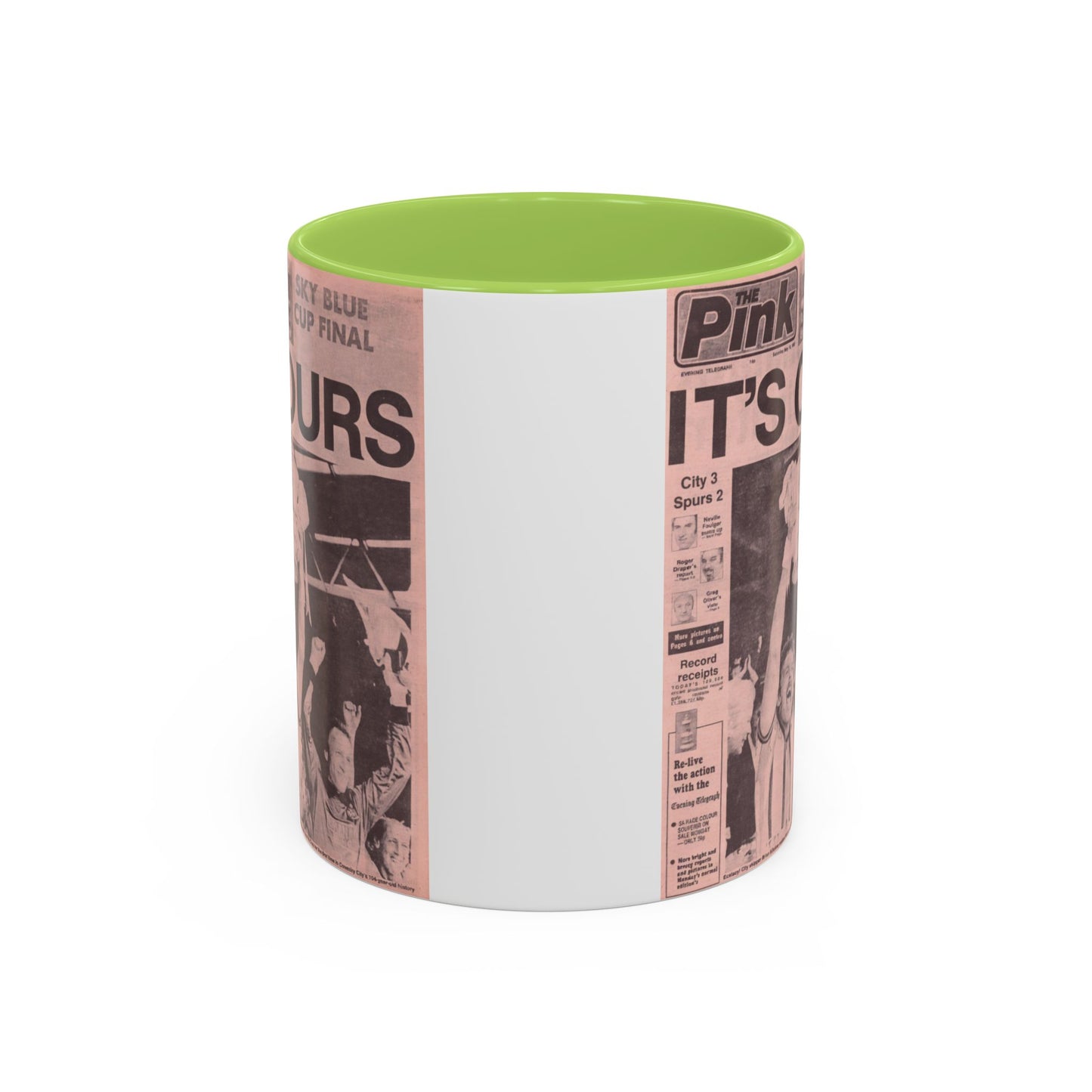 Coventry City Newspaper The Pink FA Cup Final 1987 Accent Coffee Mug (11, 15oz)
