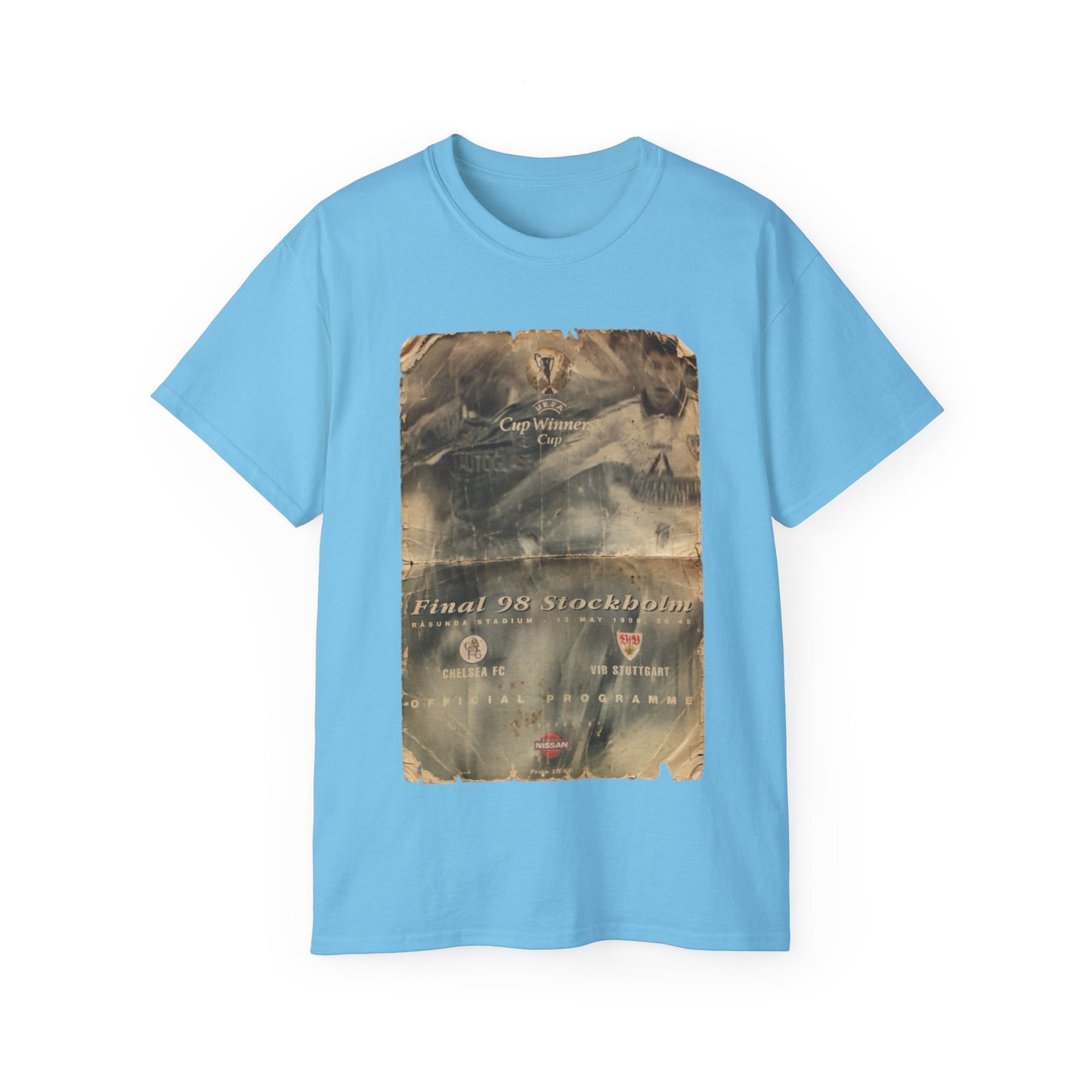 1998 European Cup Winners Cup Final Chelsea Stuttgart Poster Unisex Ultra Cotton Tee