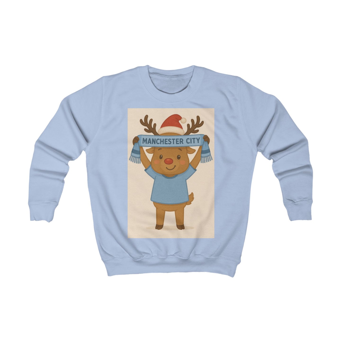 Children’s Manchester City Reindeer Christmas Jumper